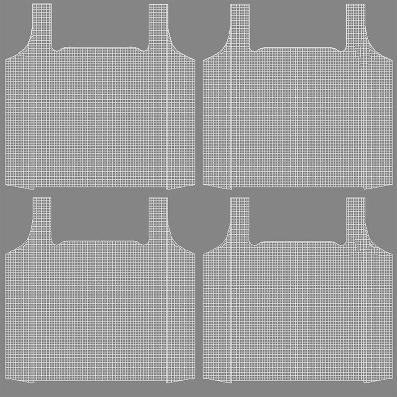 T-shirt plastic bag stand Low-poly 3D model_5