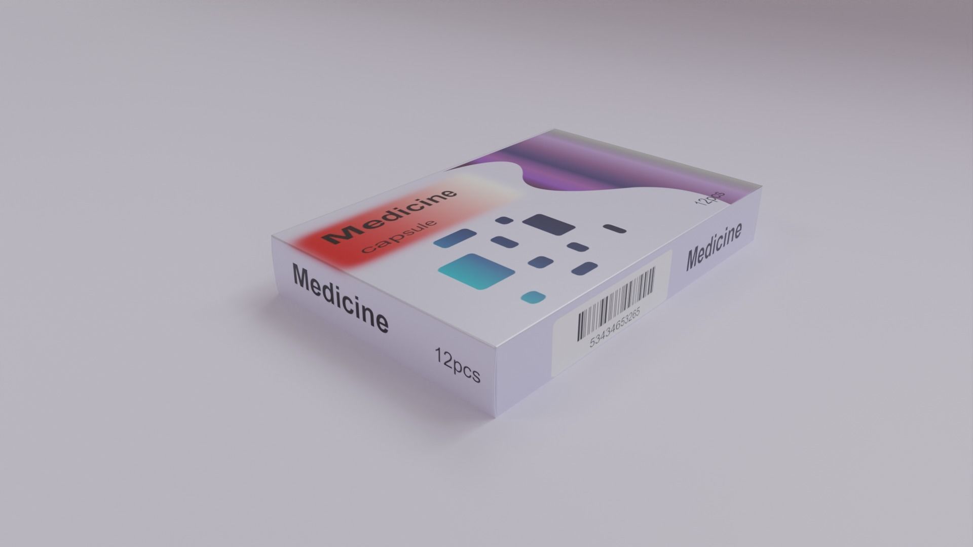Medicine Package 3D model_1