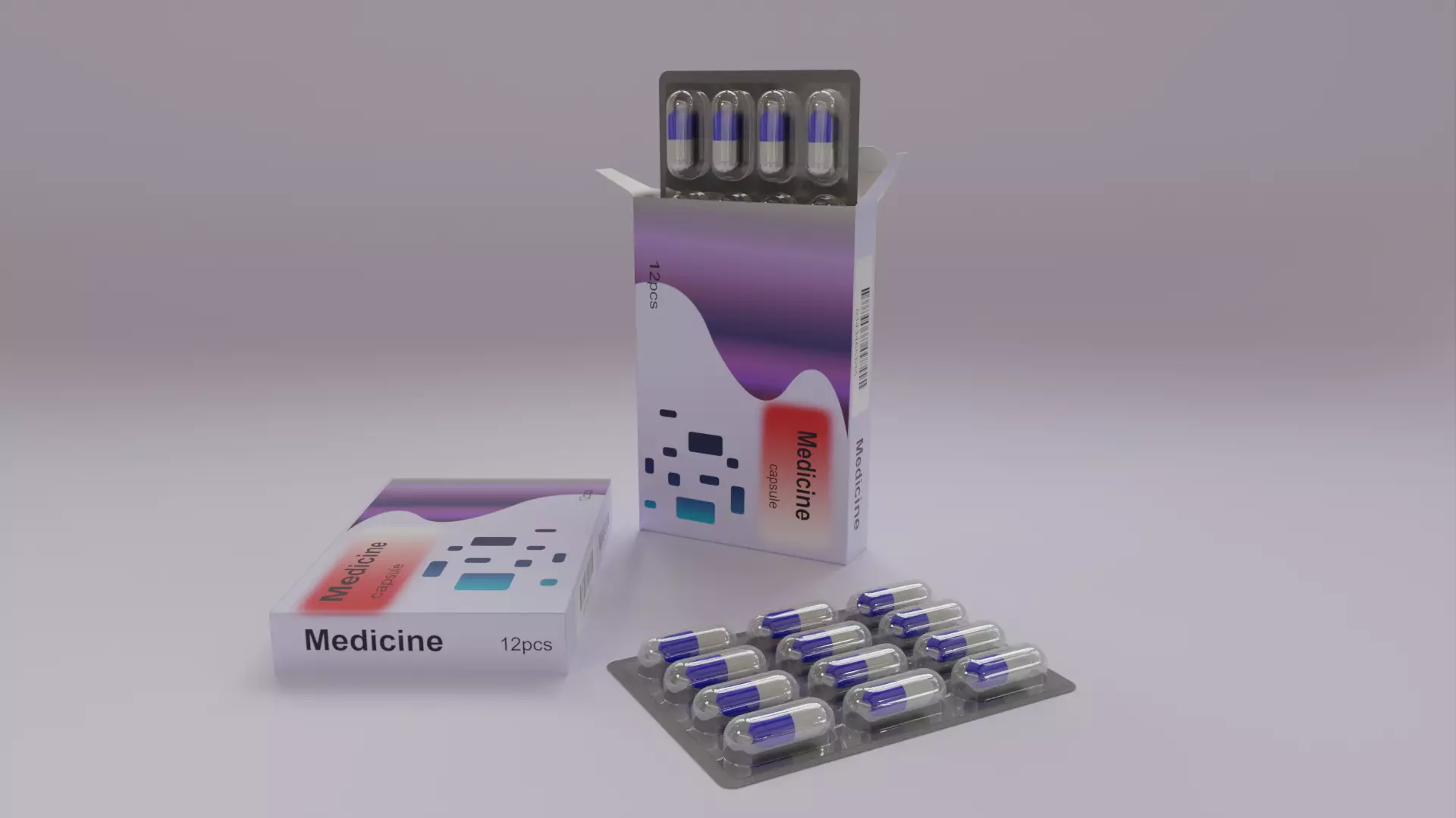 Medicine Package 3D model_0