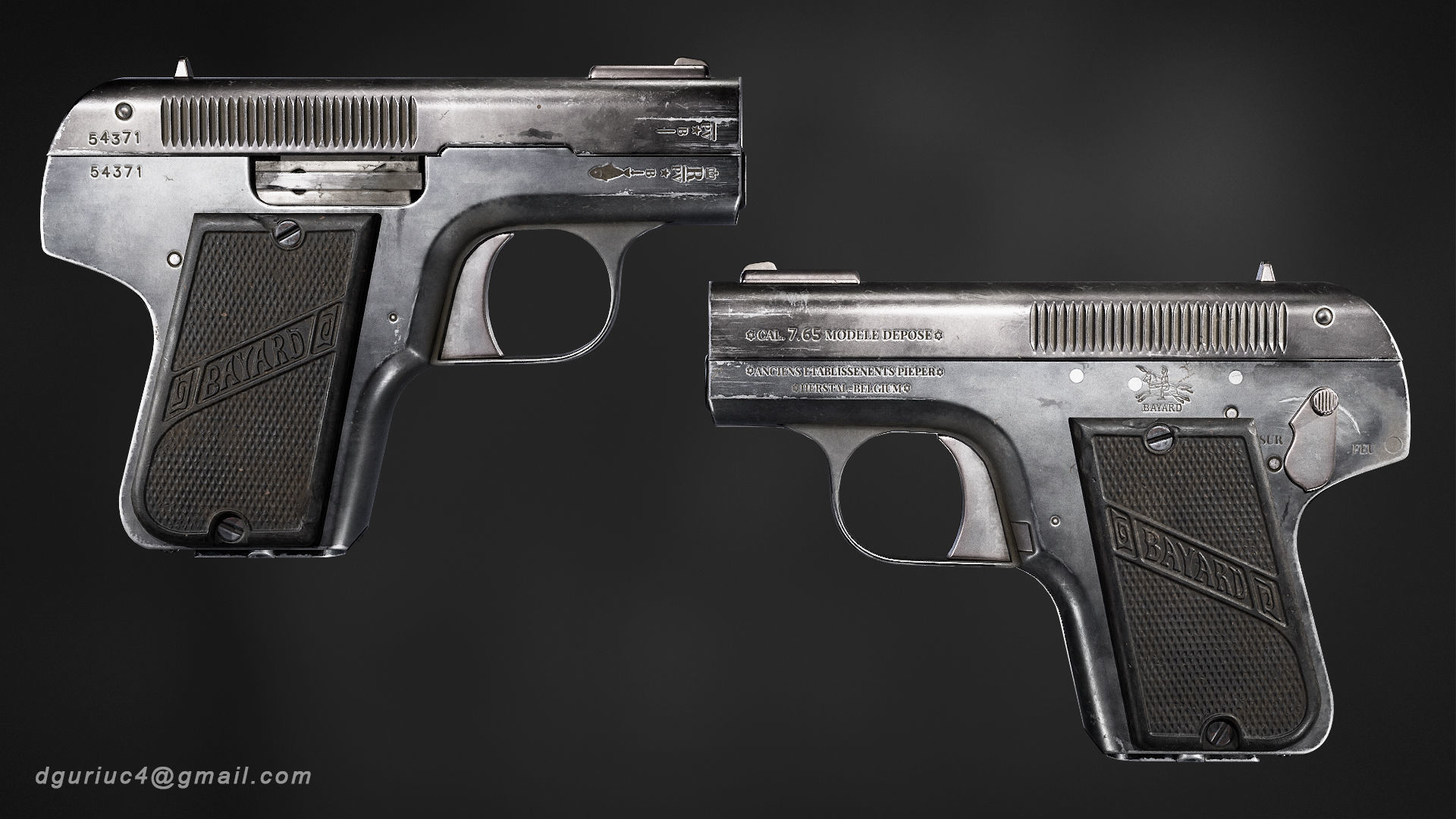 Bayard 1908 Low-poly 3D model_1