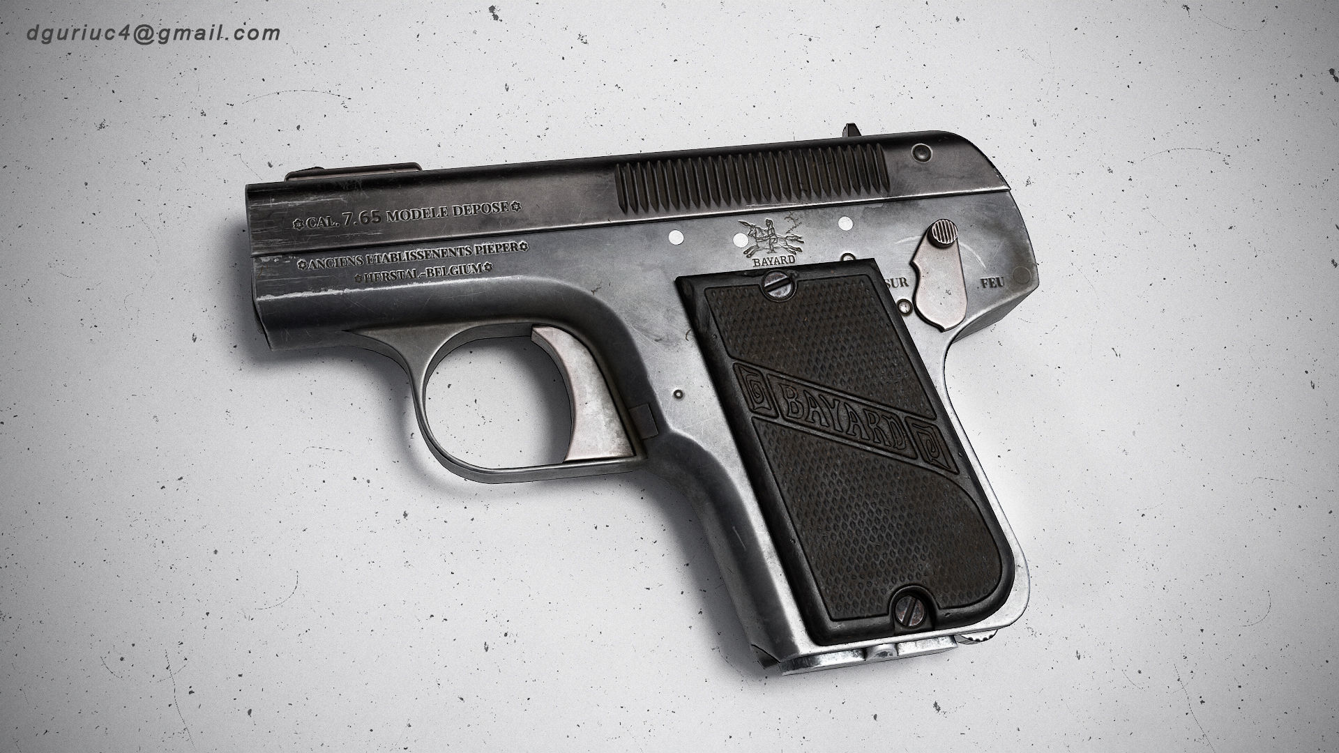 Bayard 1908 Low-poly 3D model_3