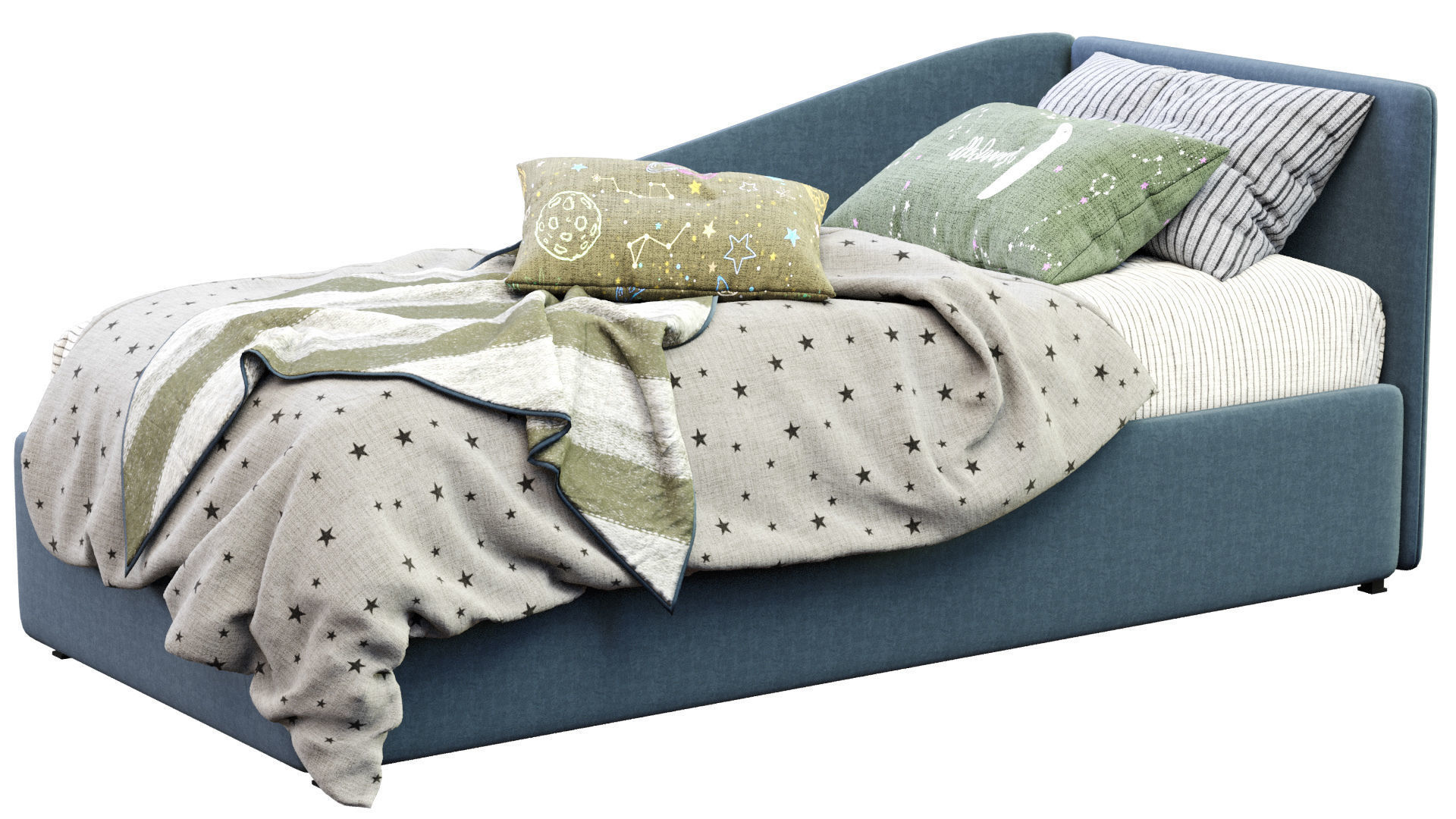 Titti Single Bed By Bonaldo 3D model_2