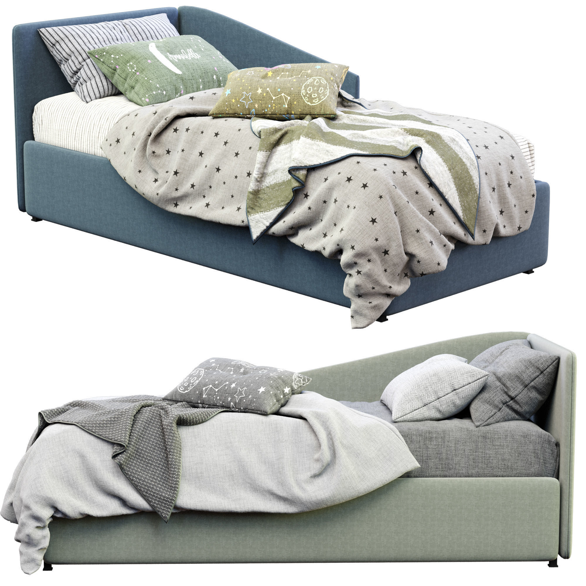 Titti Single Bed By Bonaldo 3D model_9