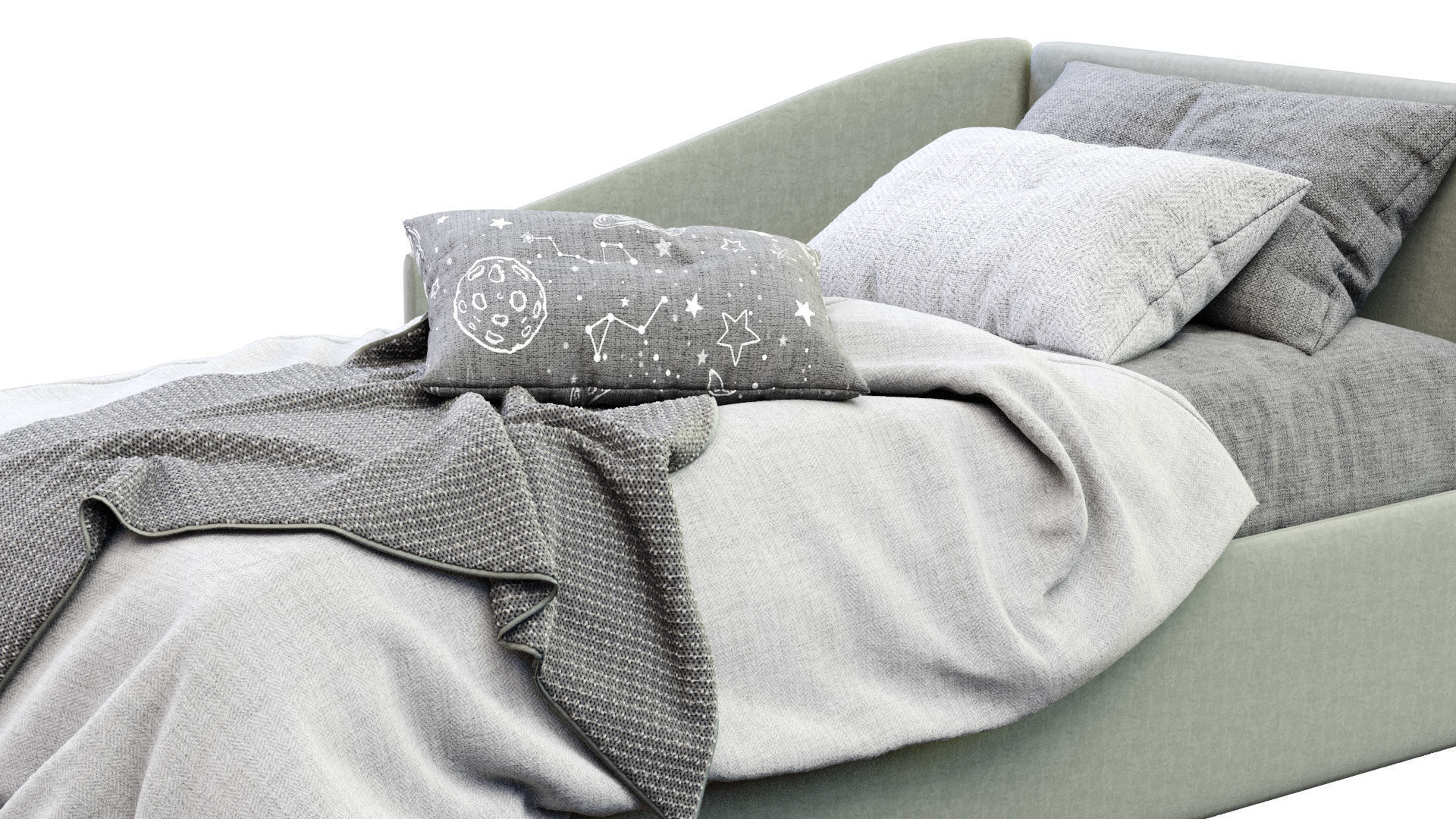 Titti Single Bed By Bonaldo 3D model_4