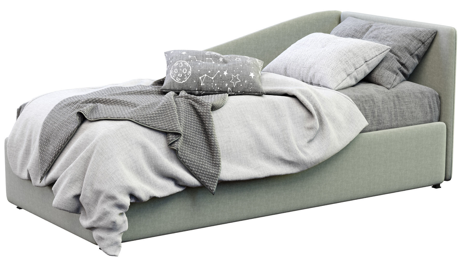 Titti Single Bed By Bonaldo 3D model_8