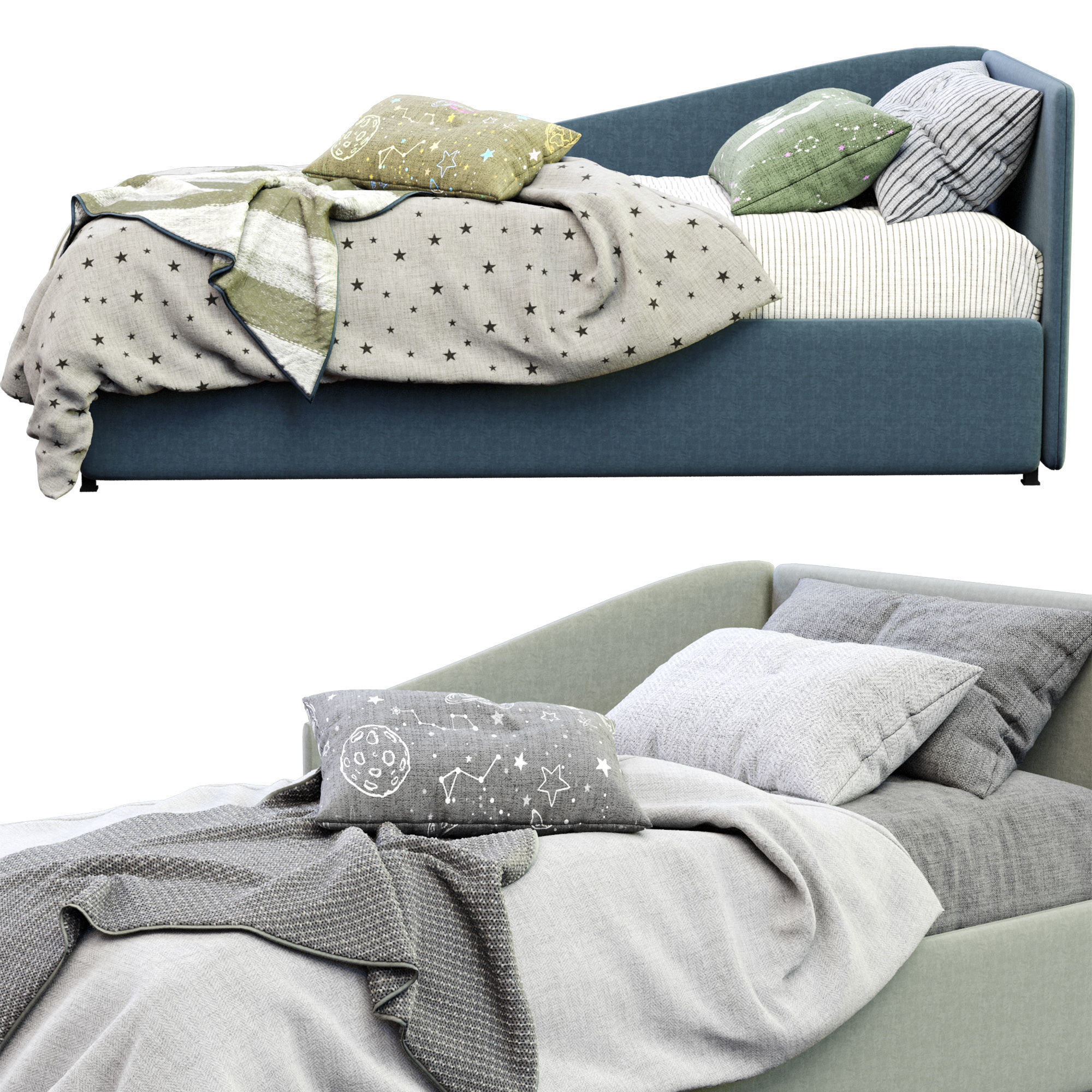 Titti Single Bed By Bonaldo 3D model_10