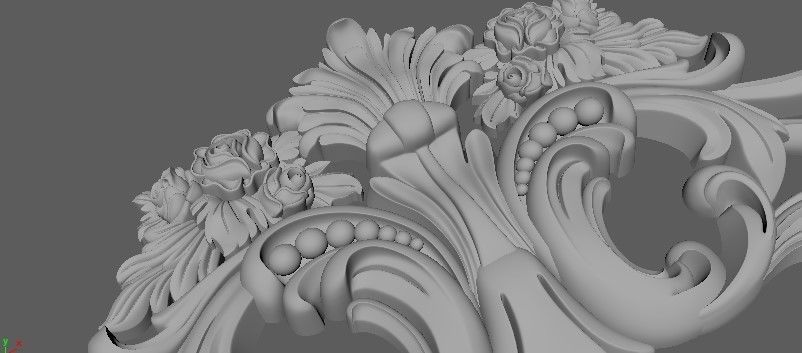 dekor decorative ornate molding 3D model_3