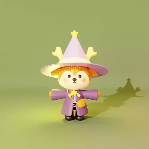  Cute Fantasy Deer Wizard Character