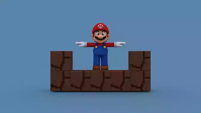 BROS-012 Brick Low-poly 3D model