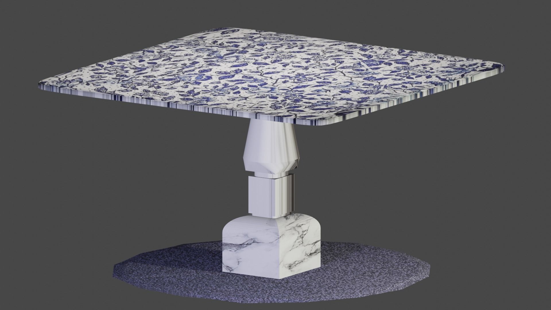Ceramic table Free low-poly 3D model_1