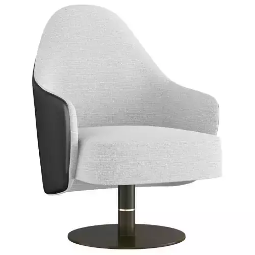 Swivel armchair with armrests