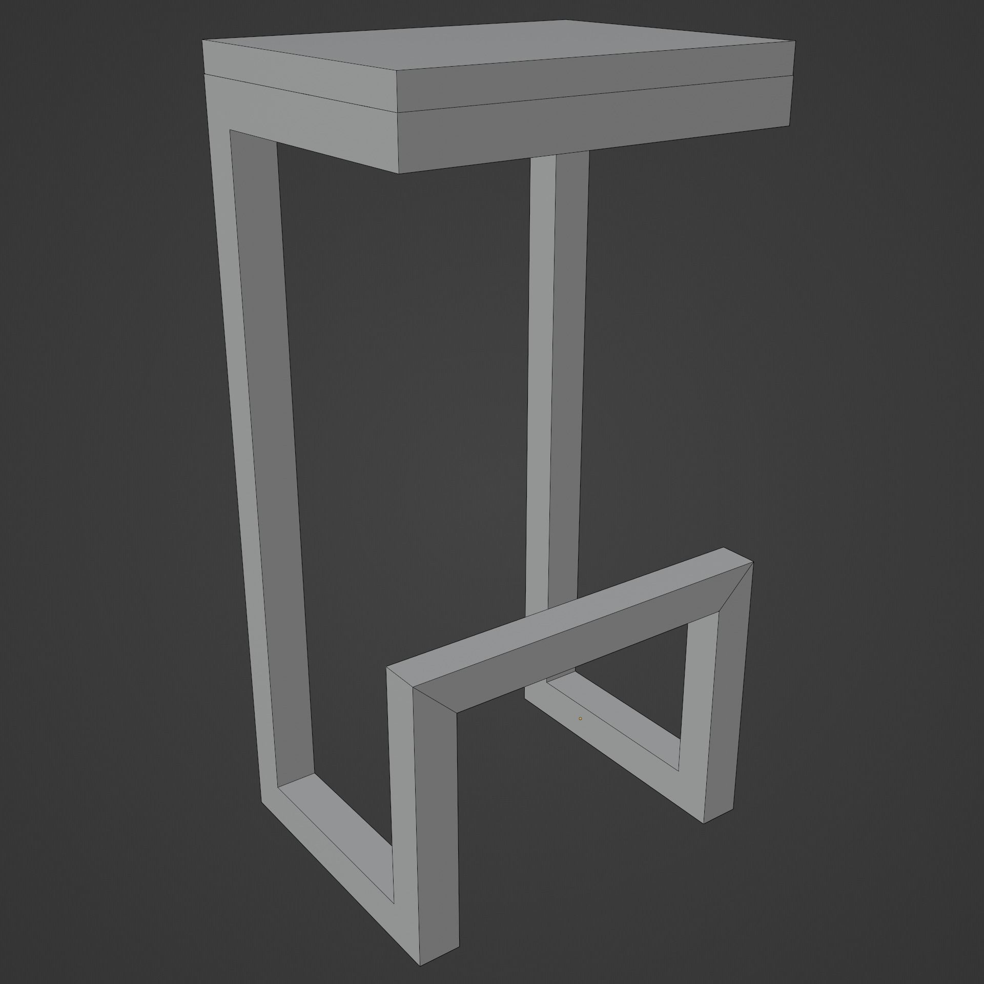 Bar Stool Chair 3D model_5