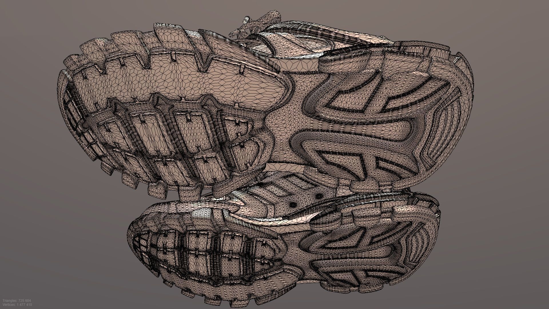 BALENCIAGA TRACK SHOES PBR Low-poly 3D model_2