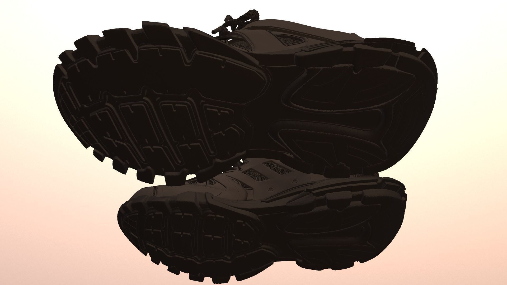 BALENCIAGA TRACK SHOES PBR Low-poly 3D model_10