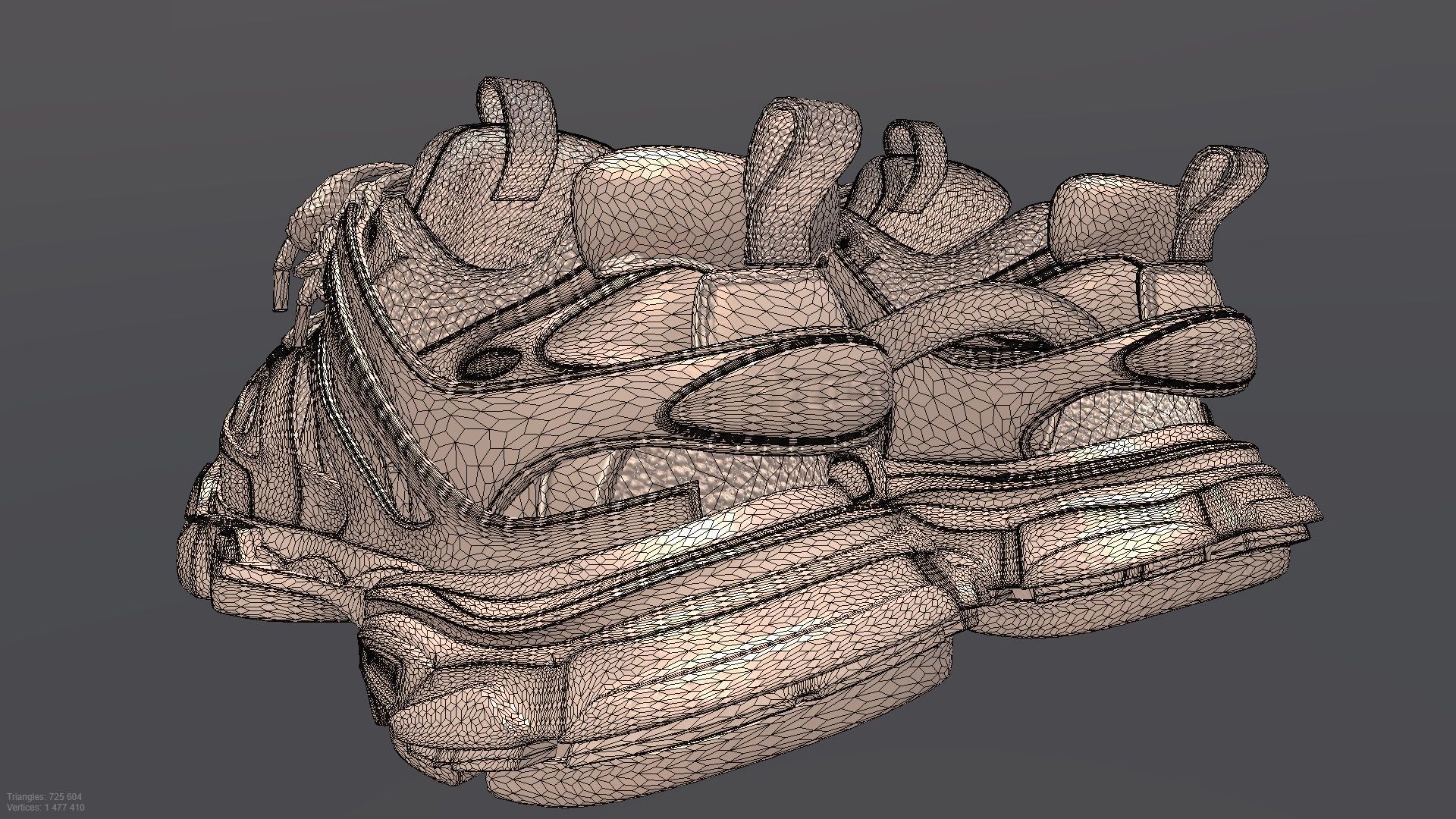 BALENCIAGA TRACK SHOES PBR Low-poly 3D model_7