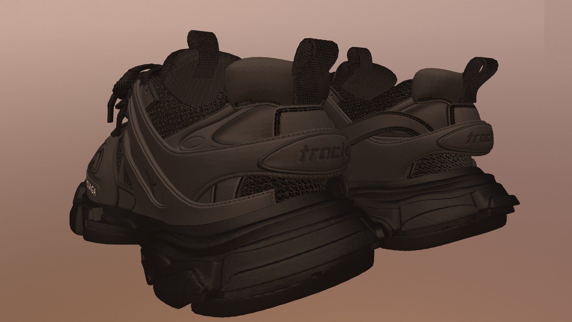 BALENCIAGA TRACK SHOES PBR Low-poly 3D model_6