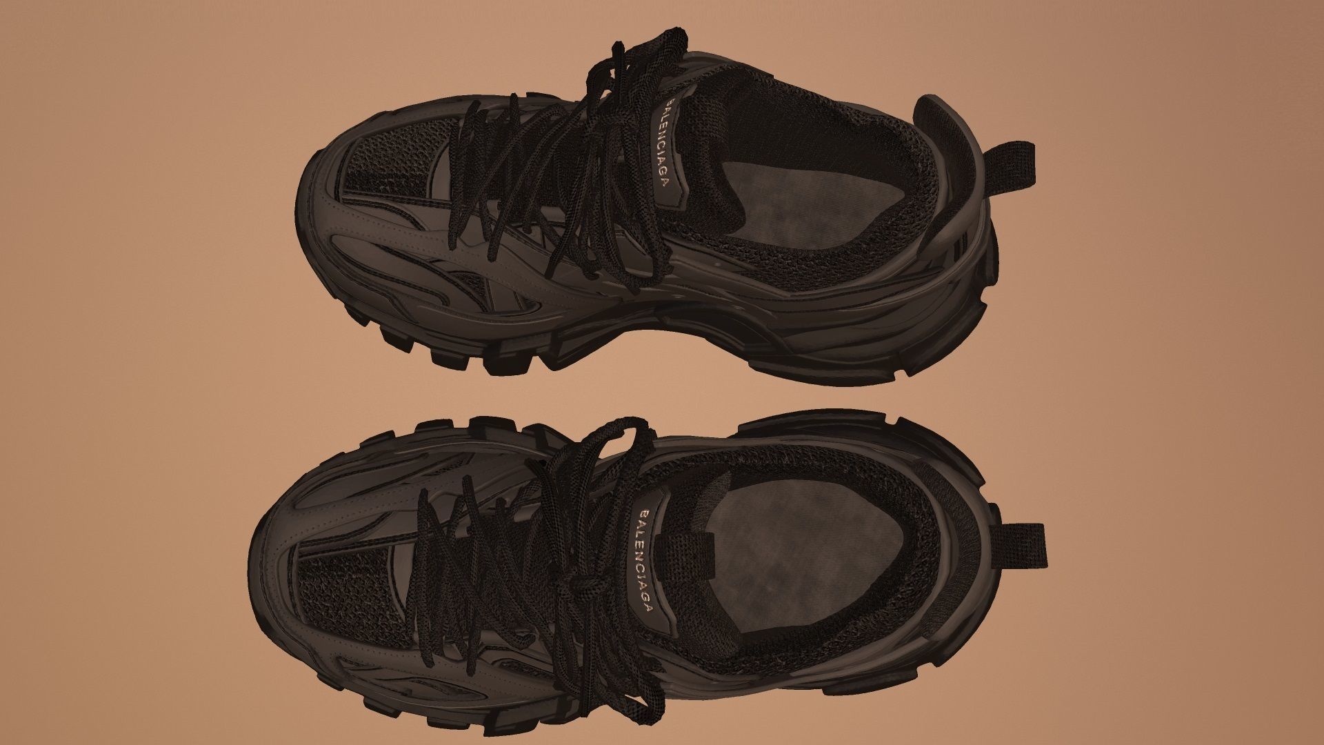 BALENCIAGA TRACK SHOES PBR Low-poly 3D model_8