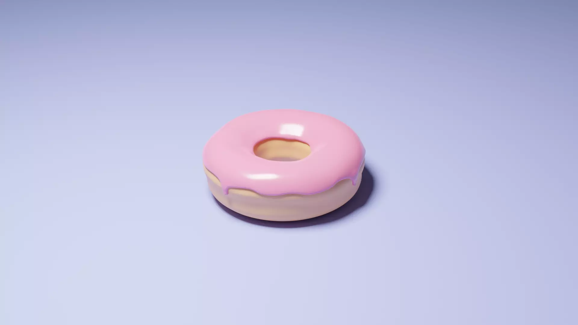 Pink Donut 3D model_0