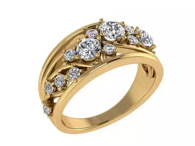 Ring199 elegant diamond ring gold