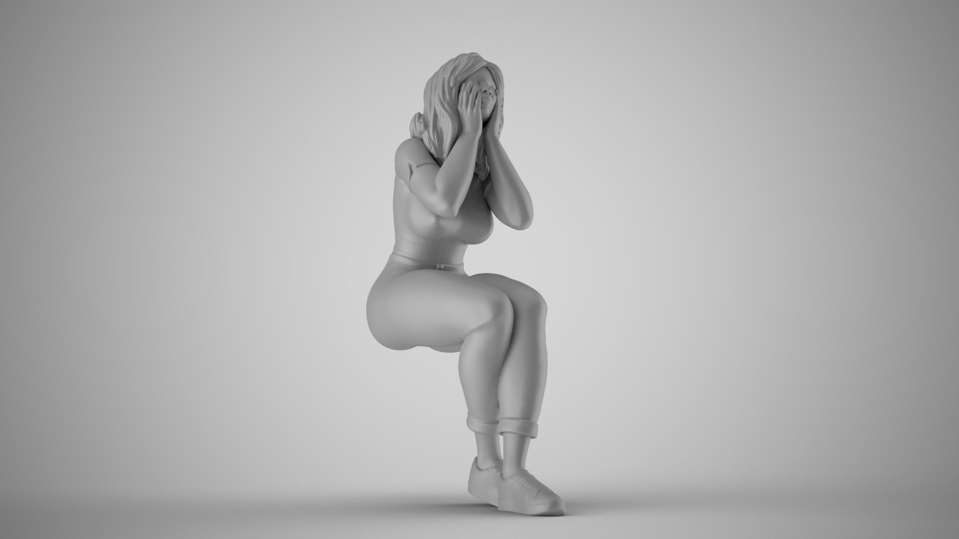 Woman Hates Herself 3D print model_3