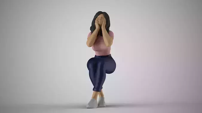 Woman Hates Herself 3D print model