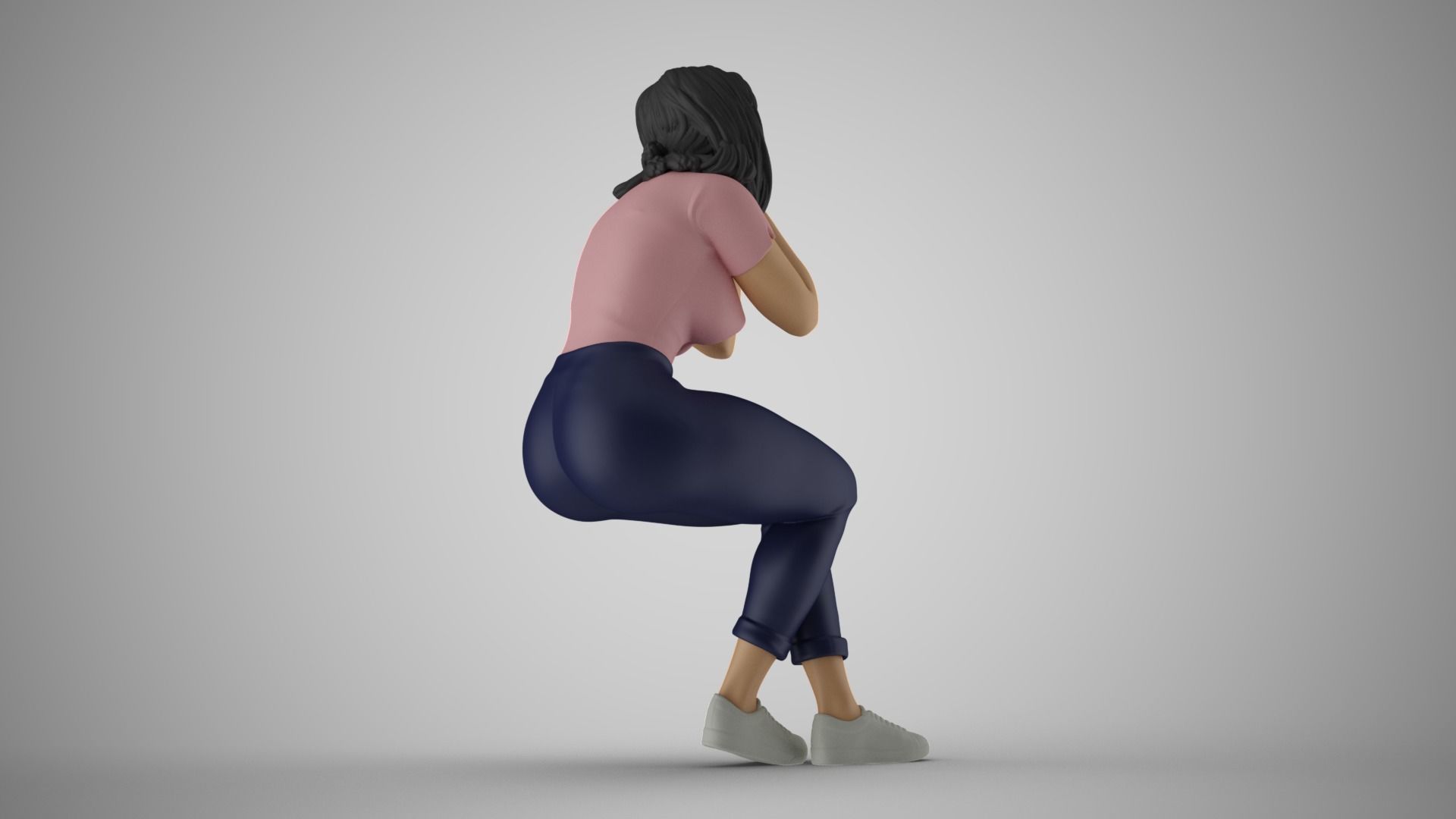 Woman Hates Herself 3D print model_6