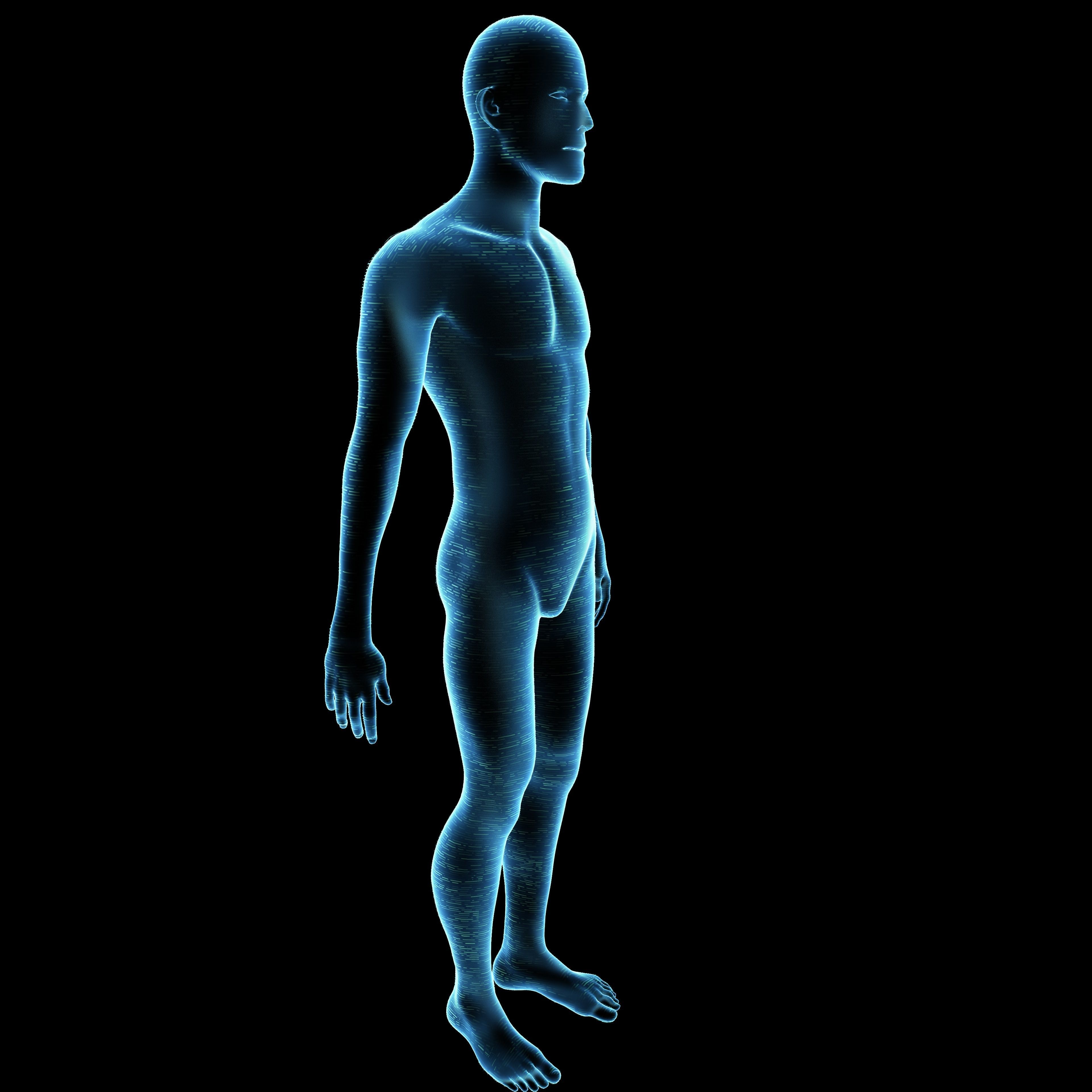 Human Hologram Male 3D model_10