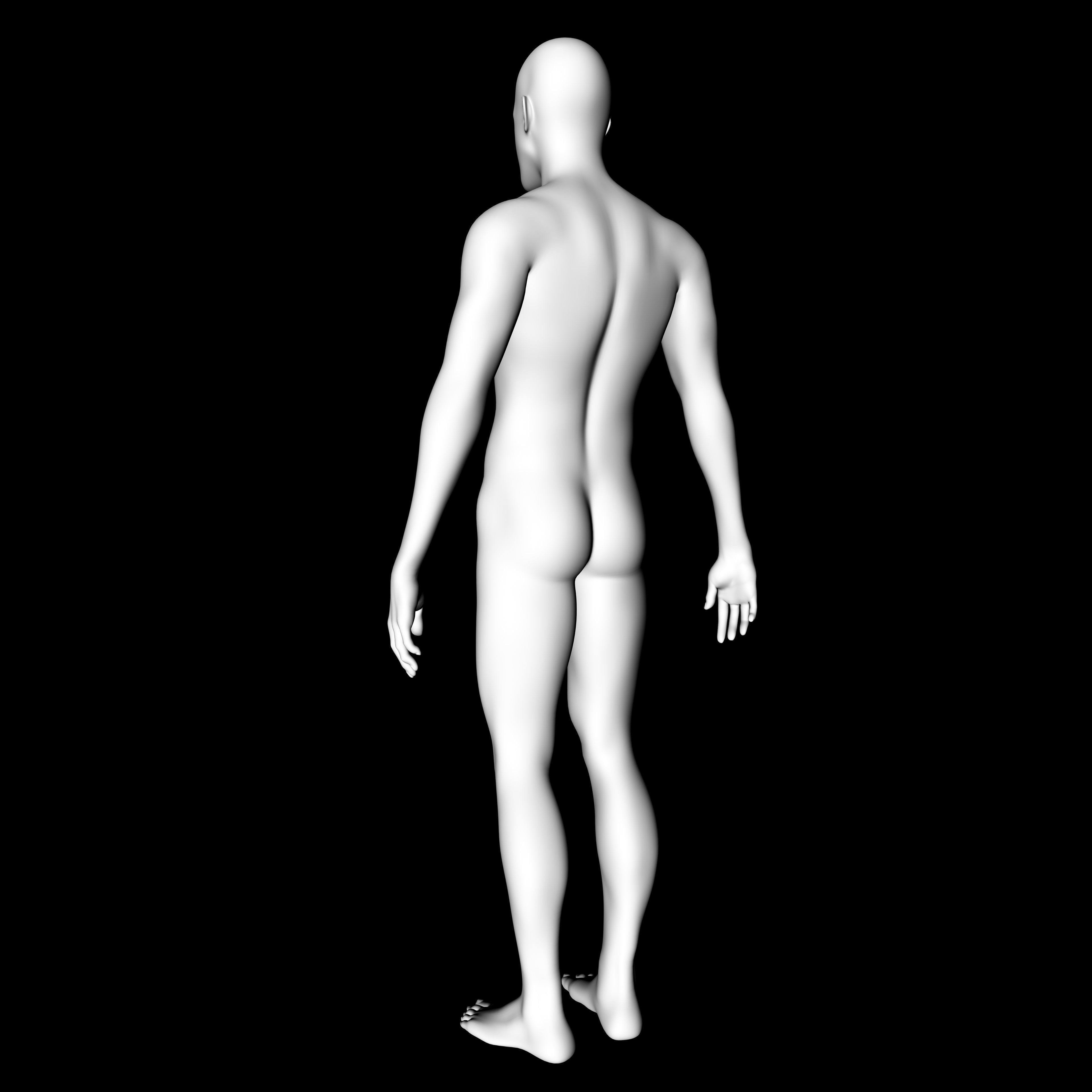 Human Hologram Male 3D model_12