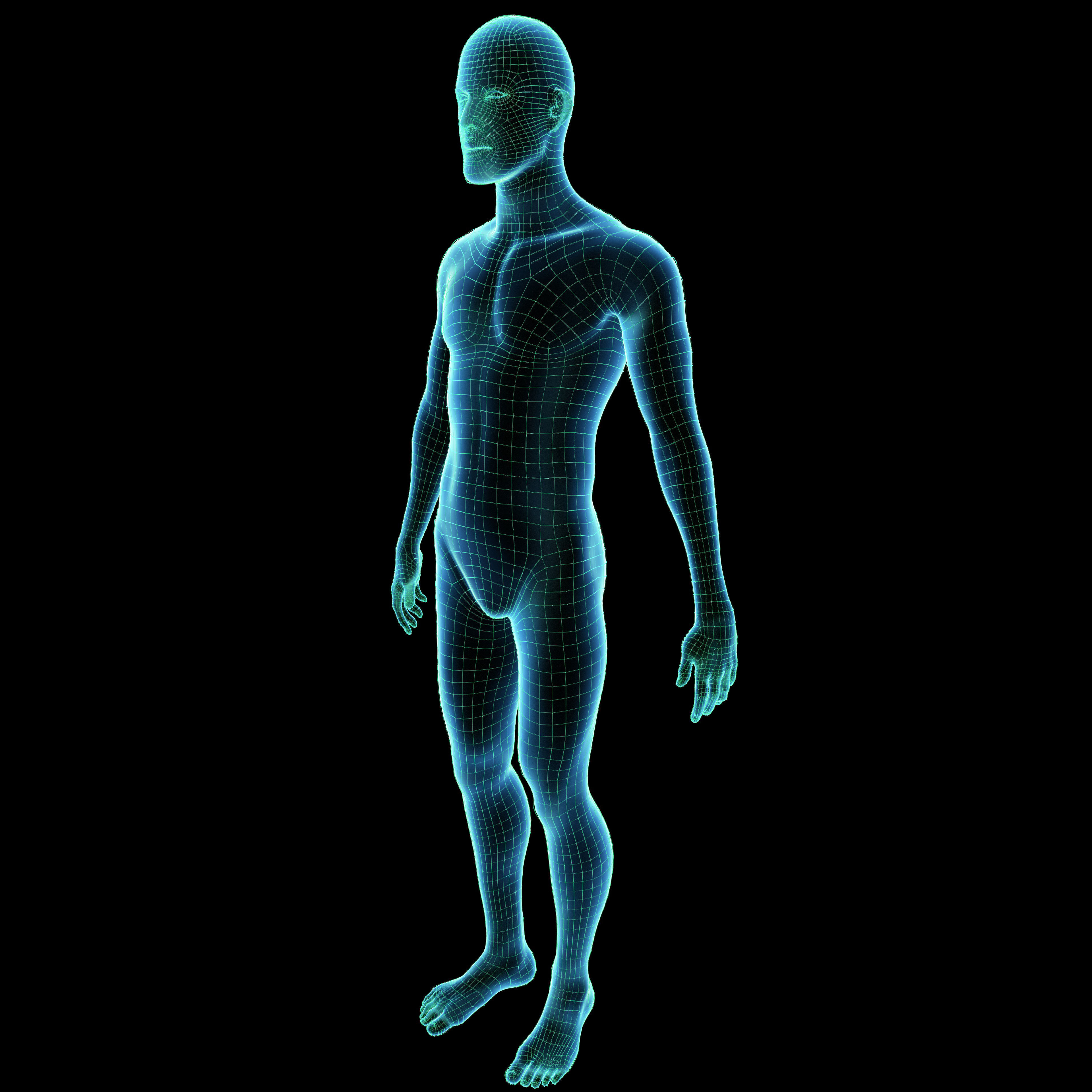 Human Hologram Male 3D model_5