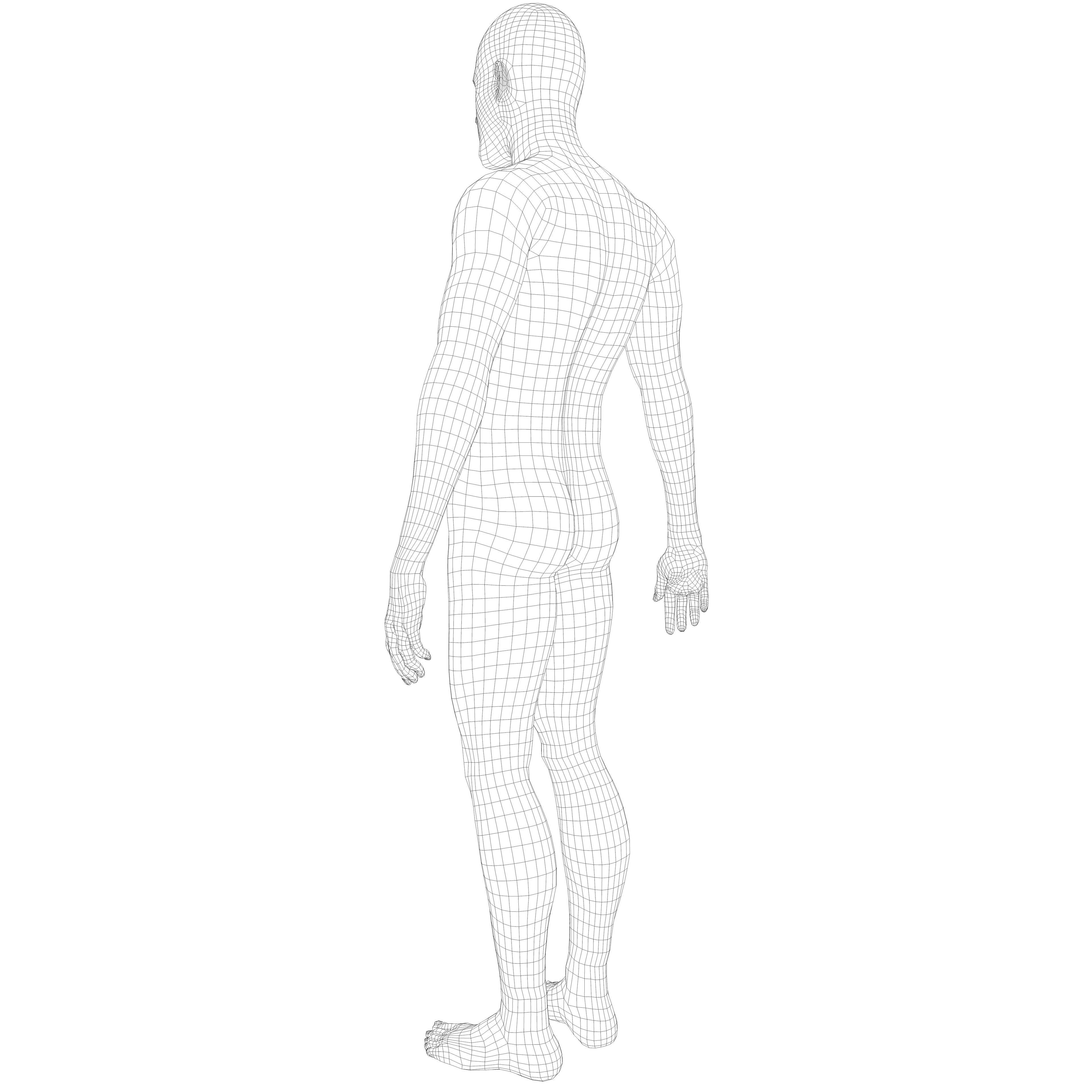 Human Hologram Male 3D model_14
