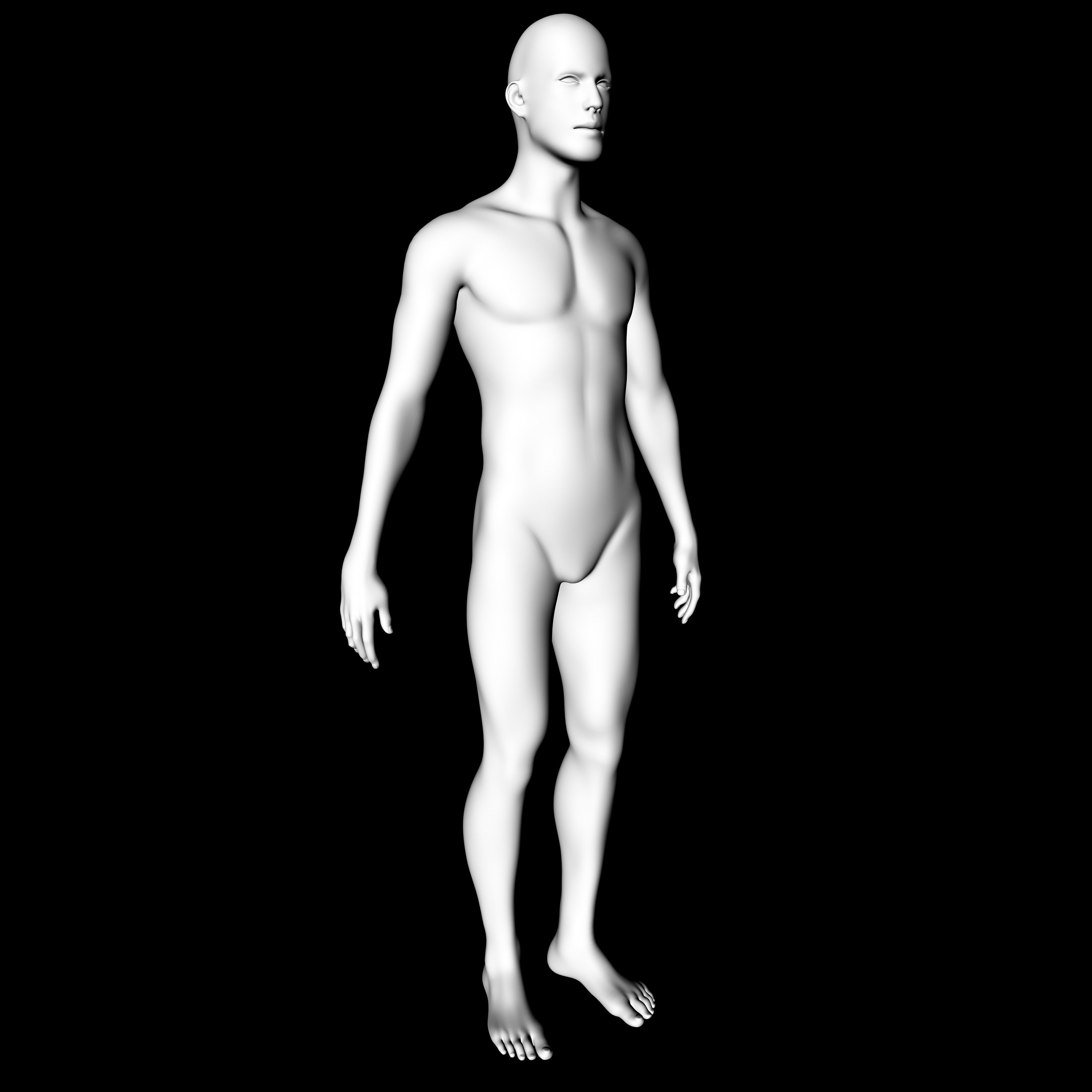 Human Hologram Male 3D model_11