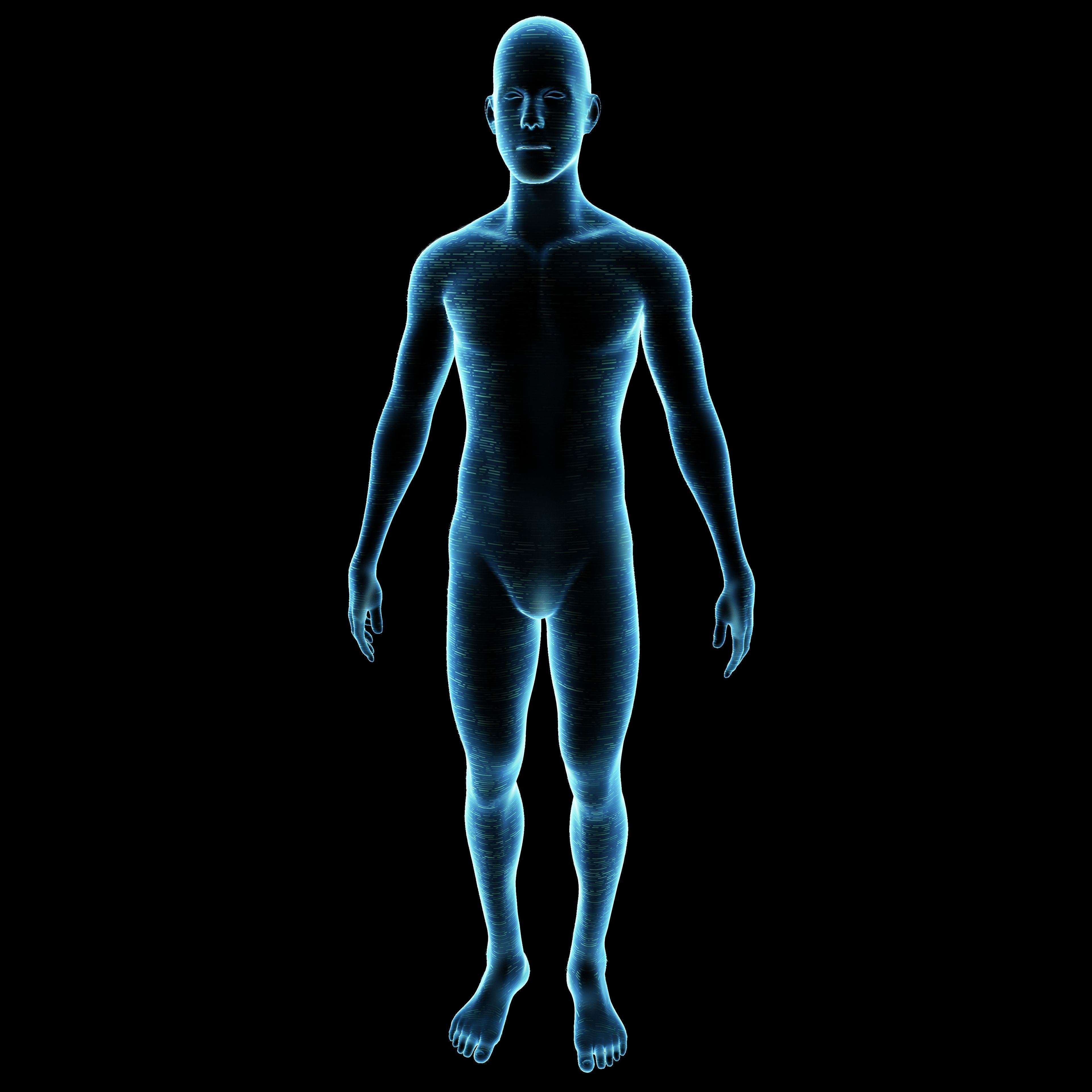 Human Hologram Male 3D model_8