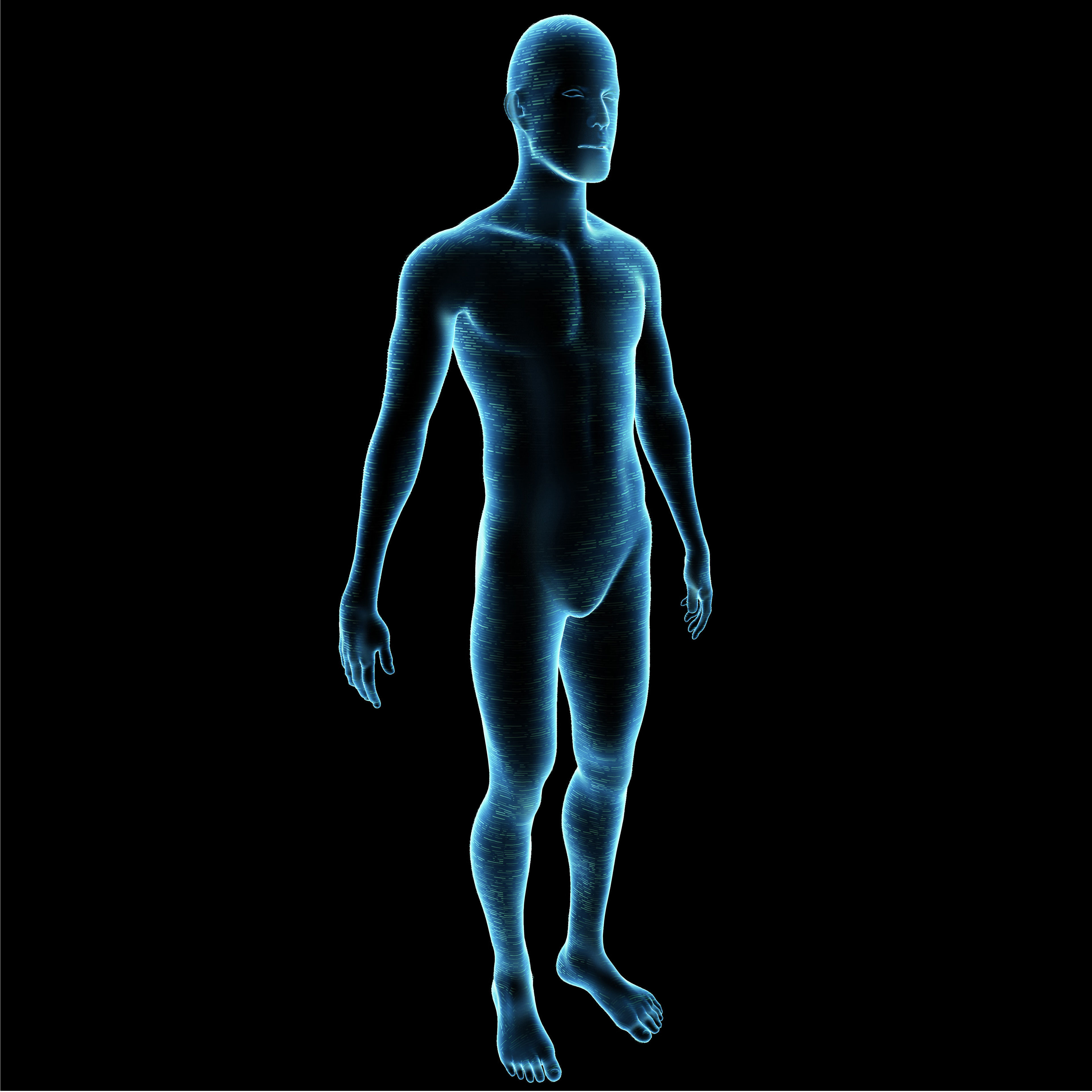 Human Hologram Male 3D model_4