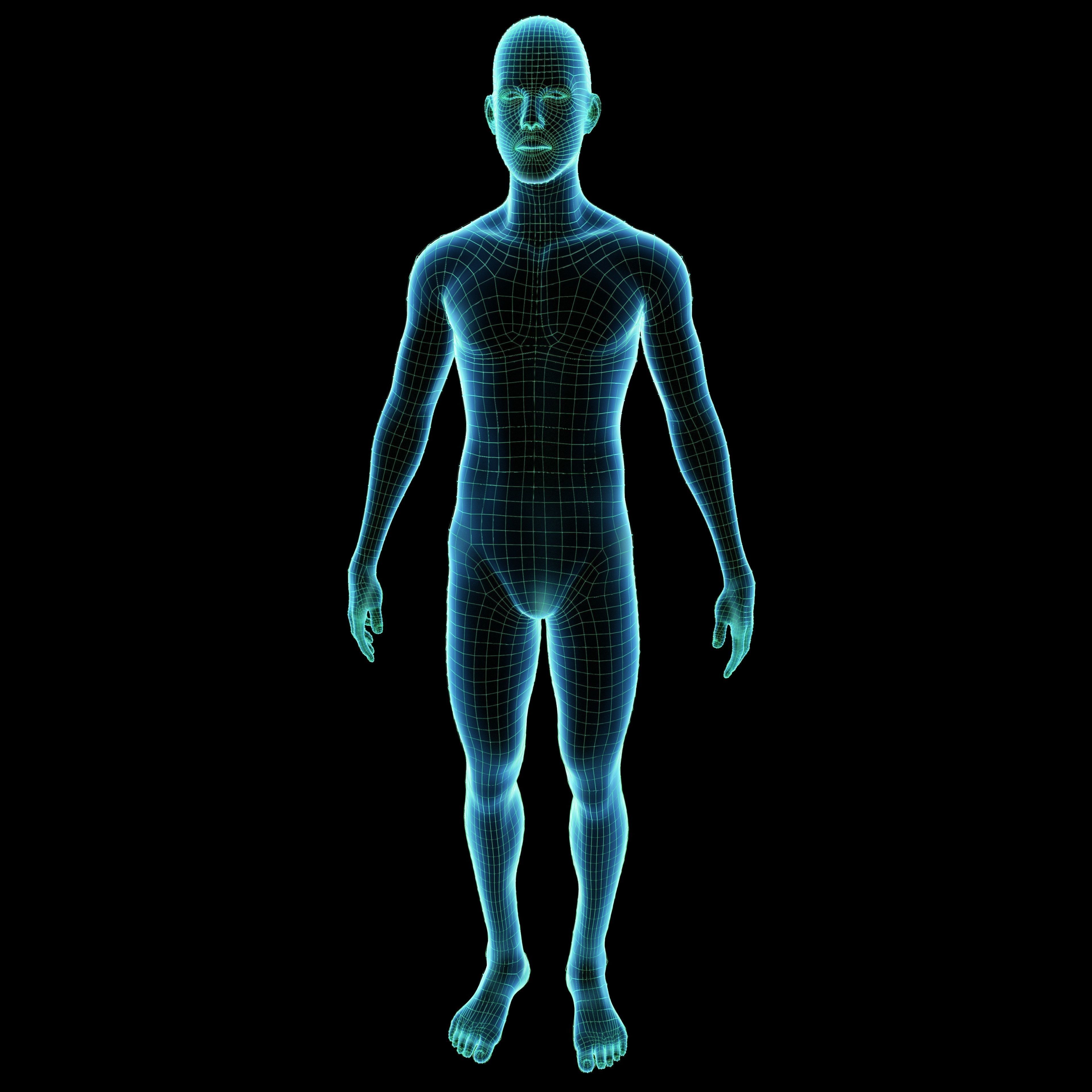 Human Hologram Male 3D model_7