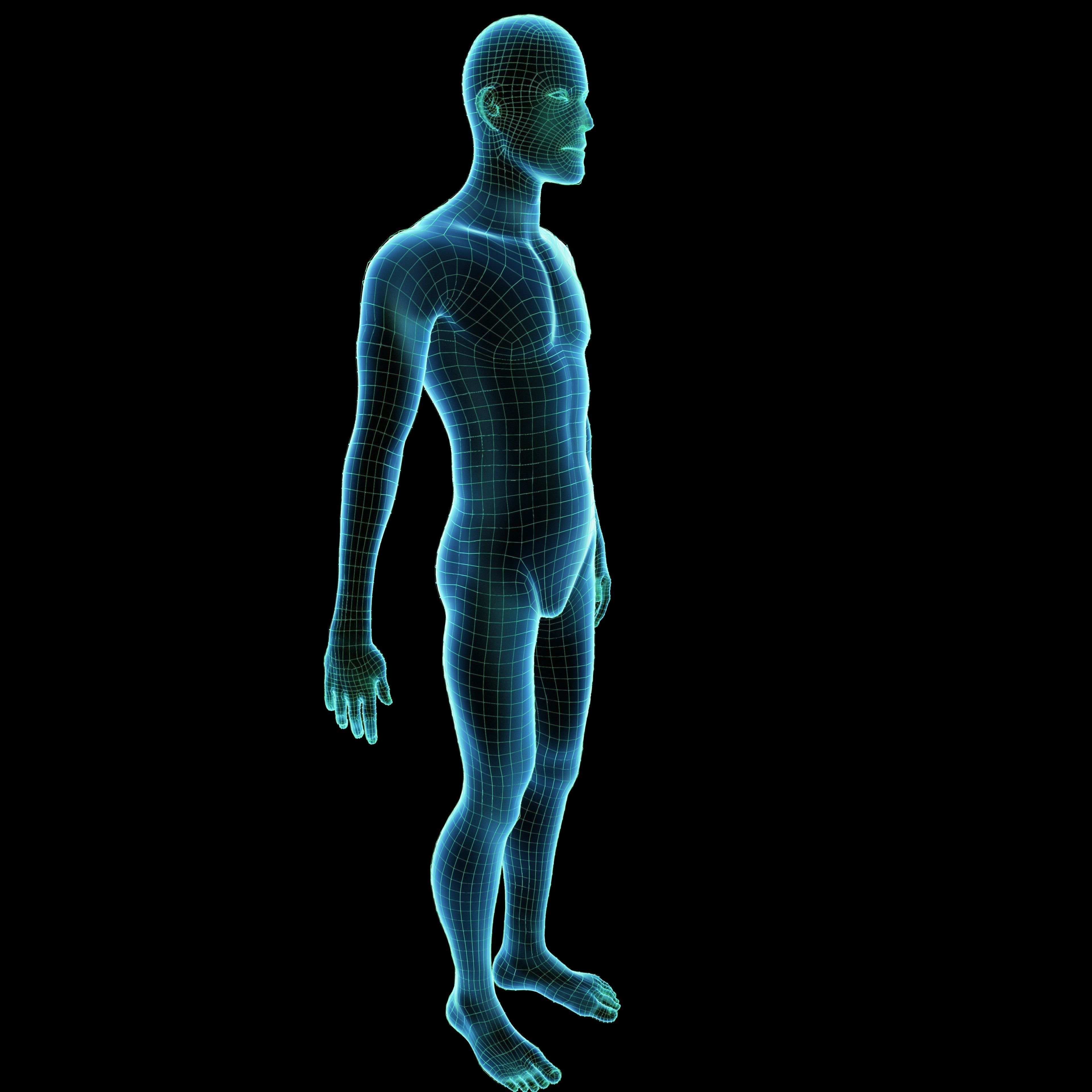 Human Hologram Male 3D model_9