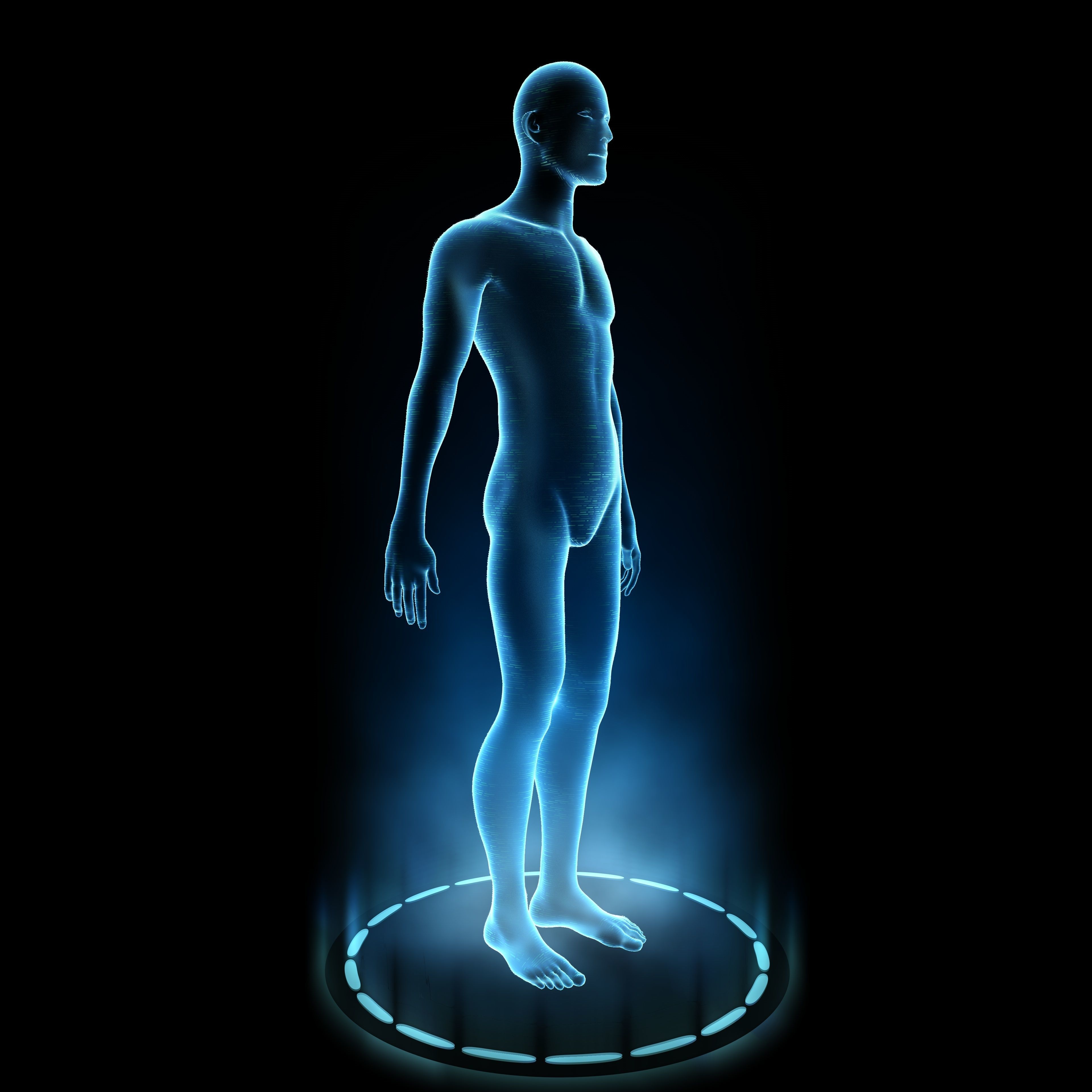 Human Hologram Male 3D model_2