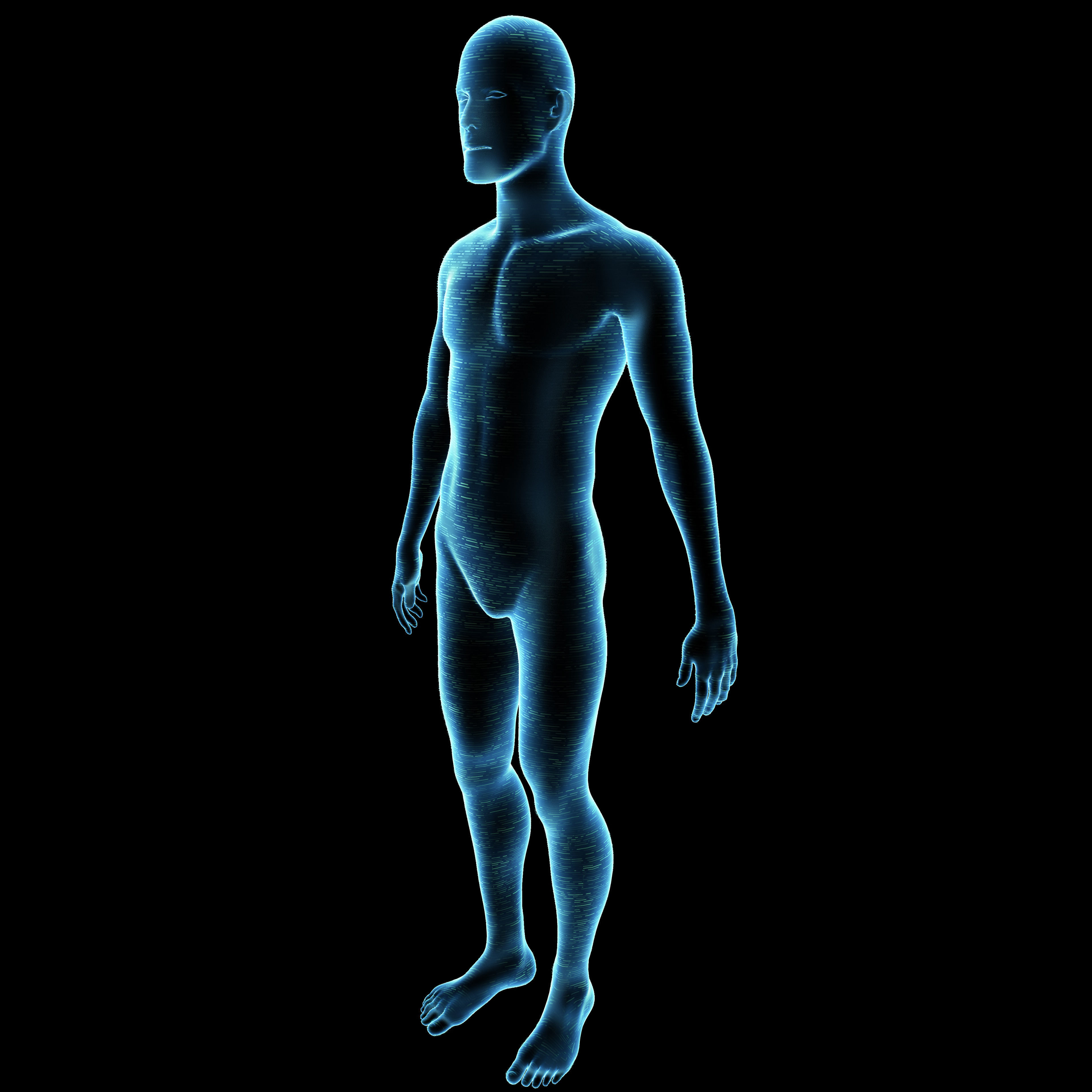 Human Hologram Male 3D model_6