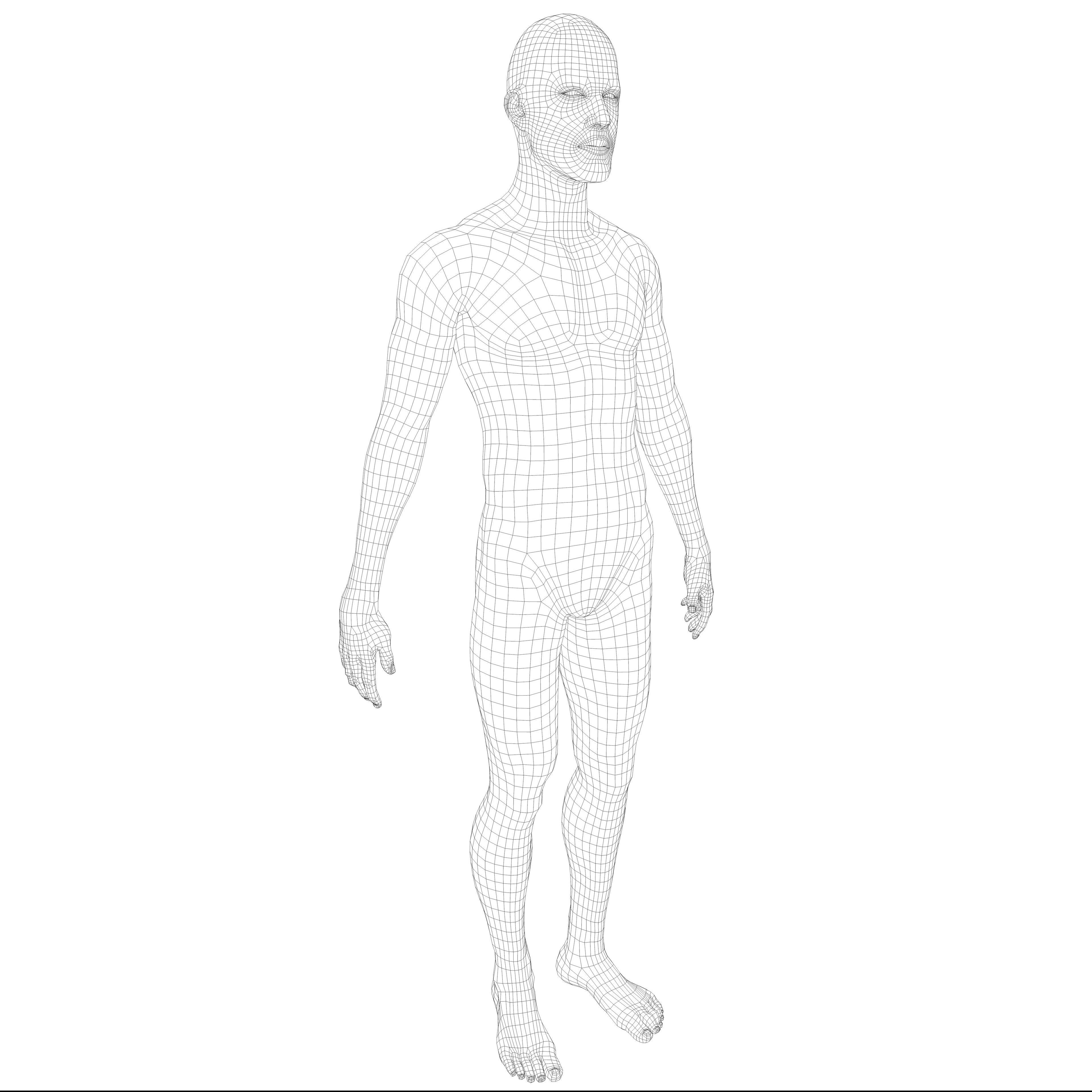 Human Hologram Male 3D model_13