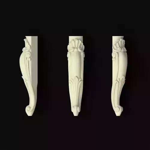 leg High quality 3d models for processing on a cnc machine