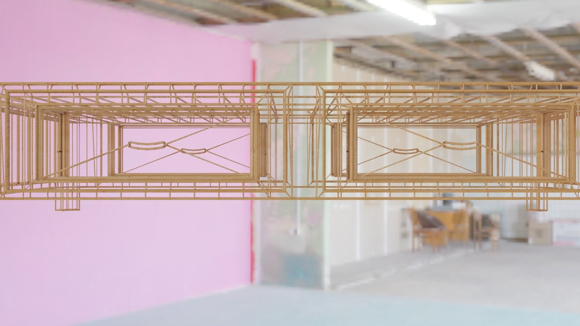 Not so old bed base 3D model_7