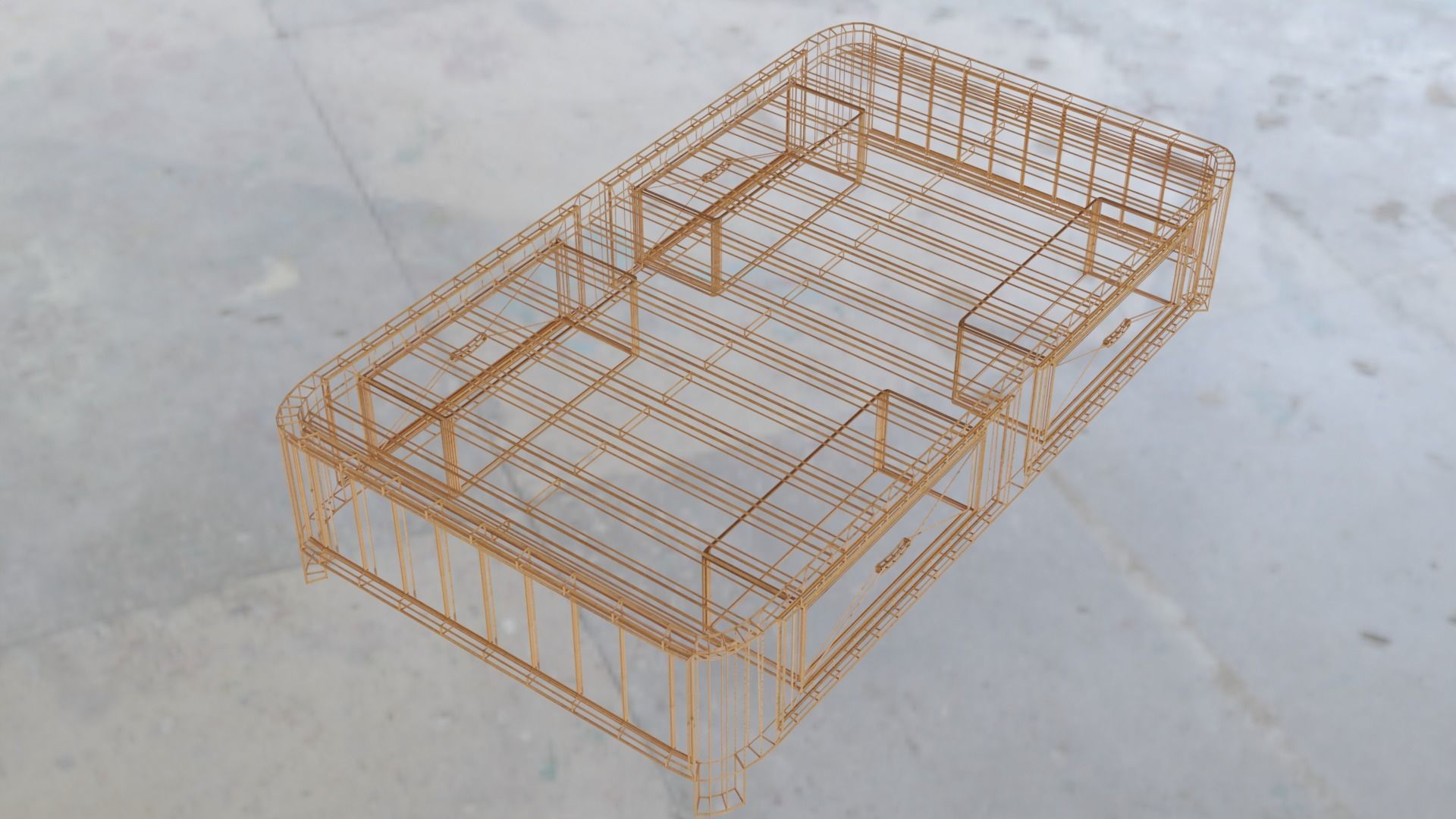 Not so old bed base 3D model_6