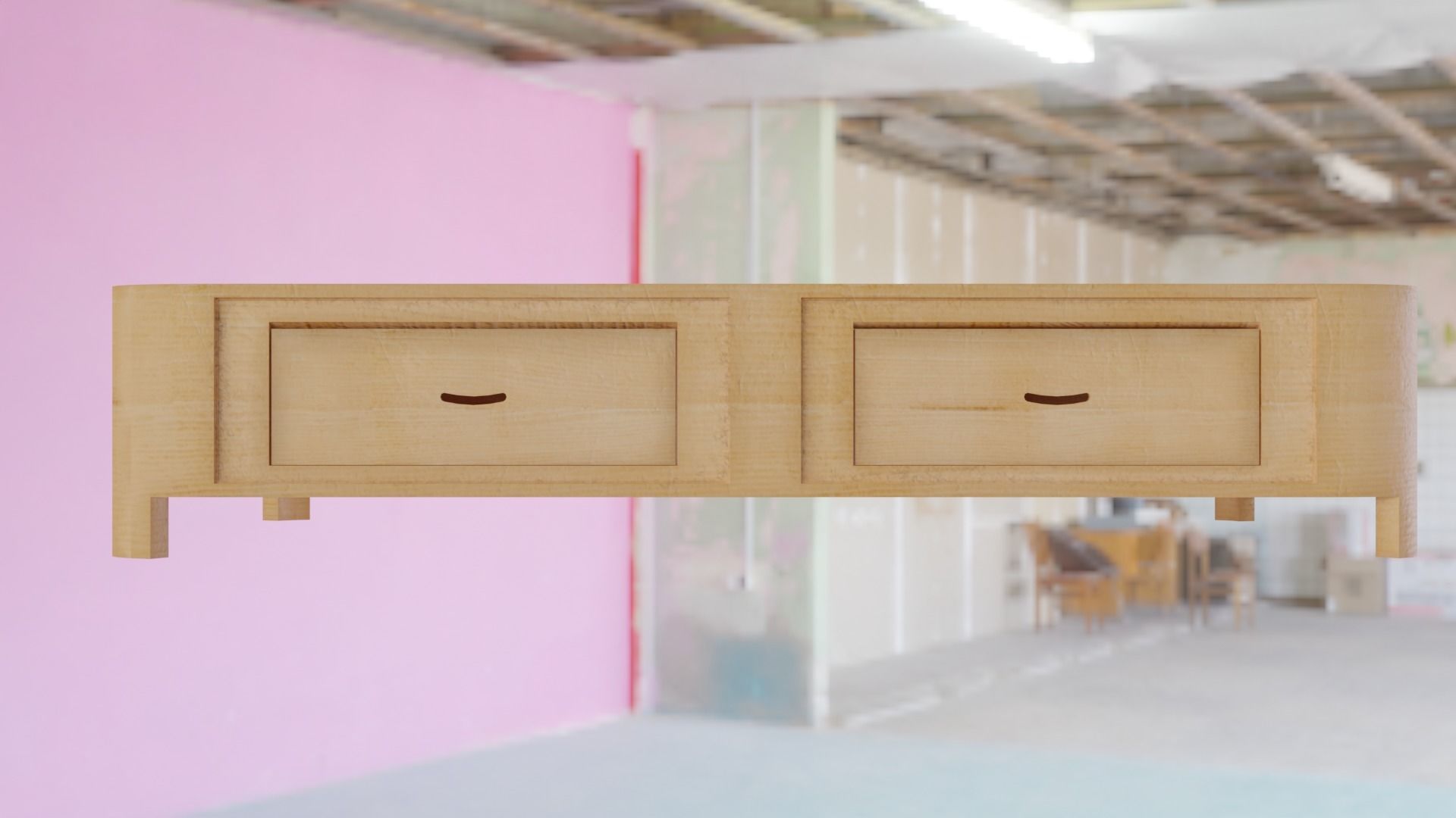 Not so old bed base 3D model_5