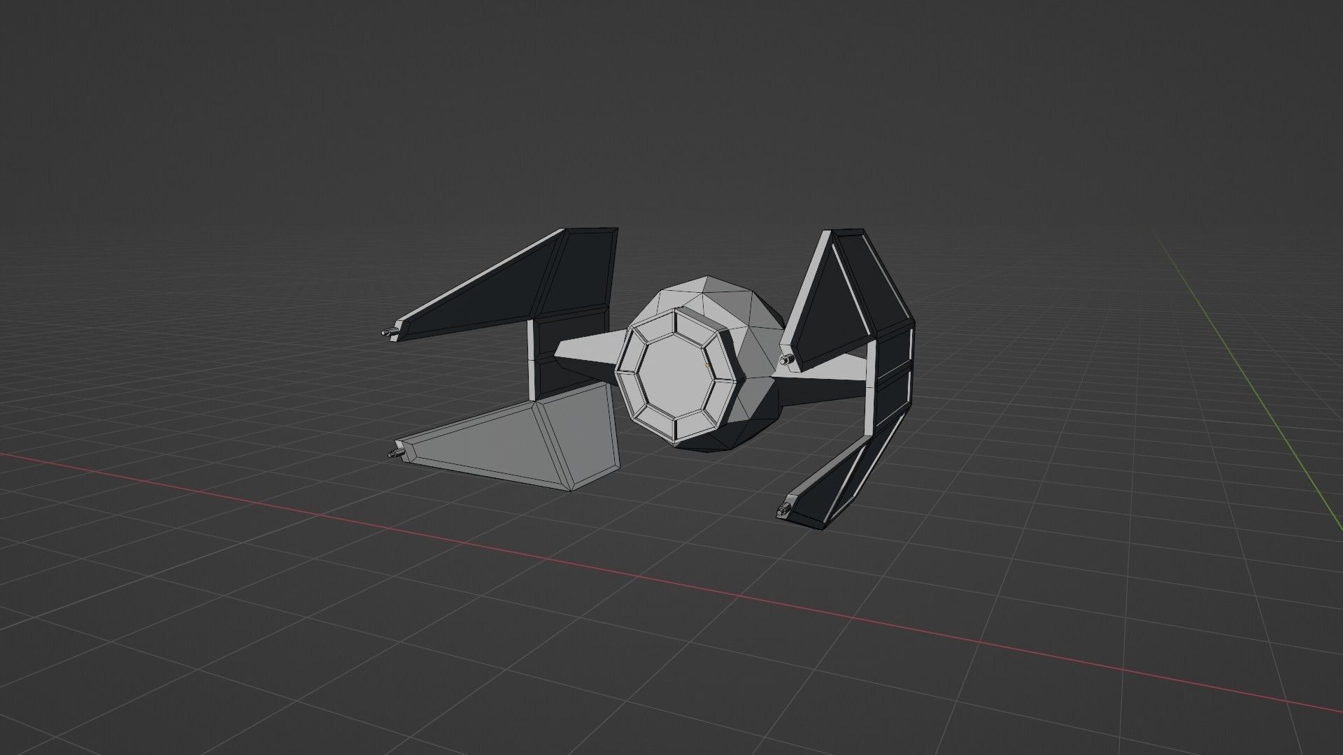 TIE FIGHTERS LOW POLY Low-poly 3D model_5