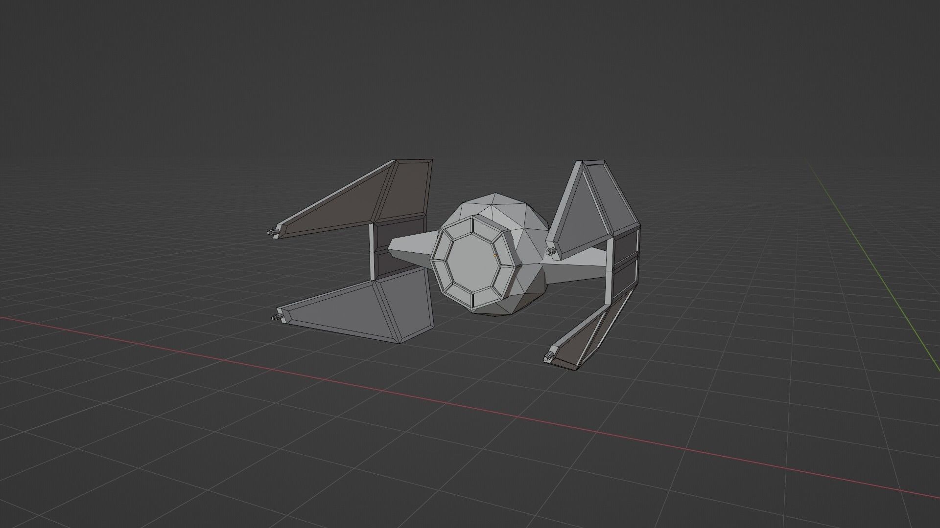 TIE FIGHTERS LOW POLY Low-poly 3D model_4