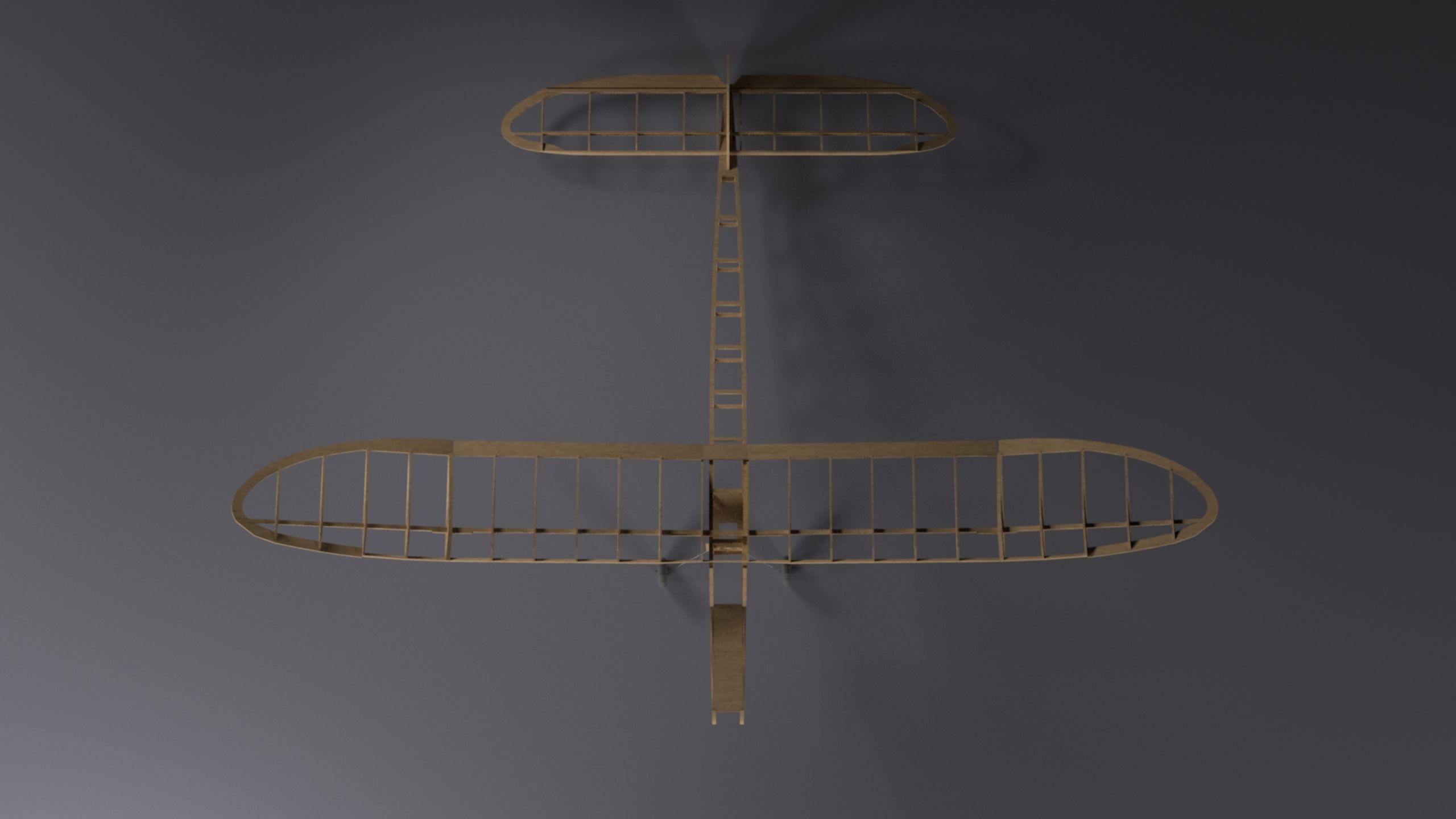 JABBERWOCK 125 EP Balsa Wood RC Plane Low-poly 3D model_3