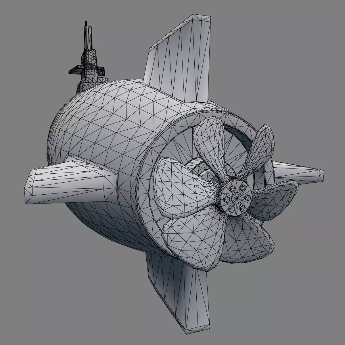 submarine Free low-poly 3D model