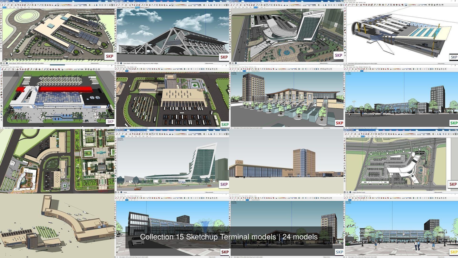 Collection 15 Sketchup Terminal models _2
