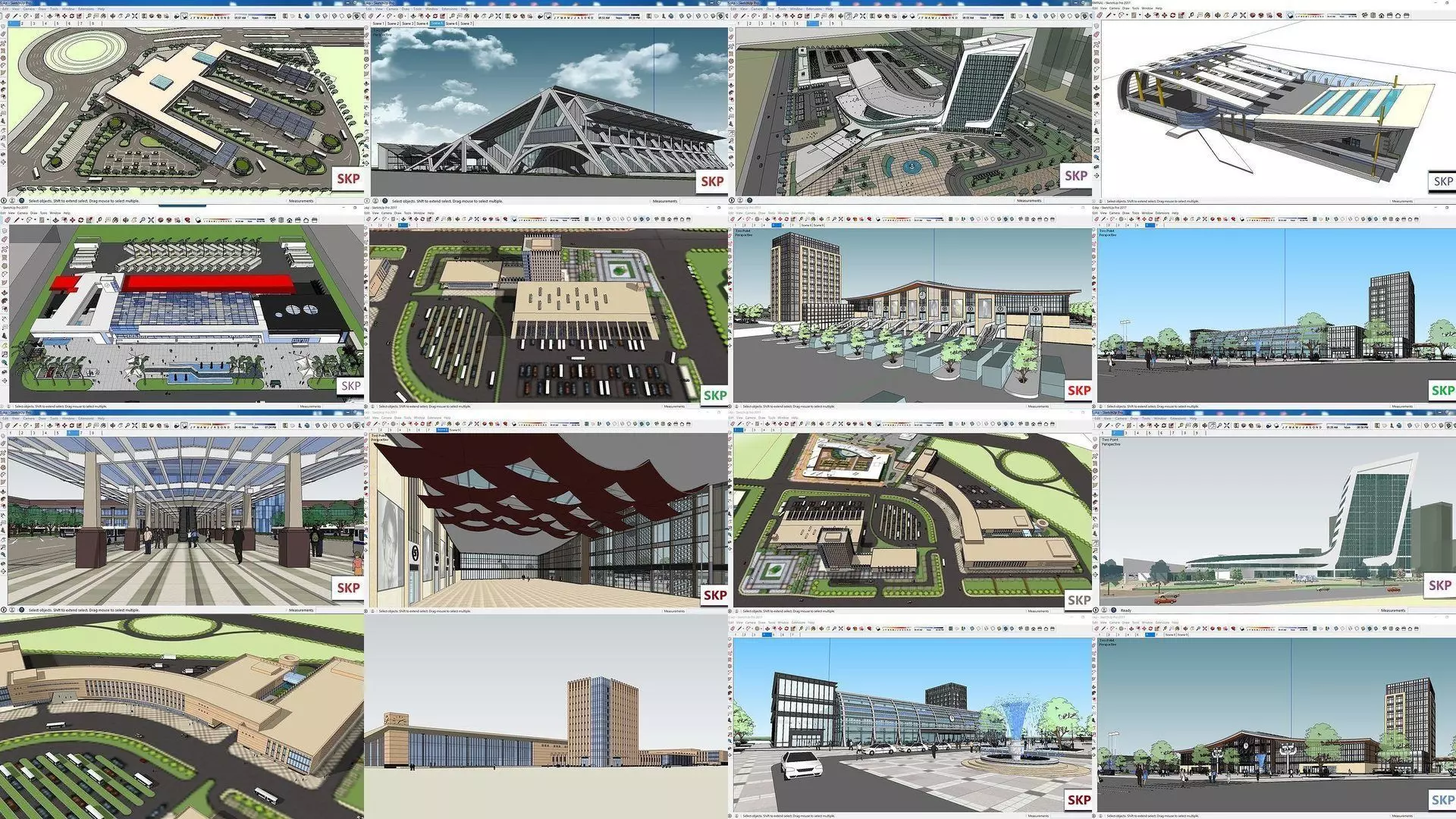 Collection 15 Sketchup Terminal models _0