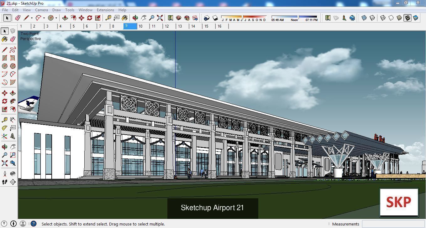 Collection 15 Sketchup Terminal models _3