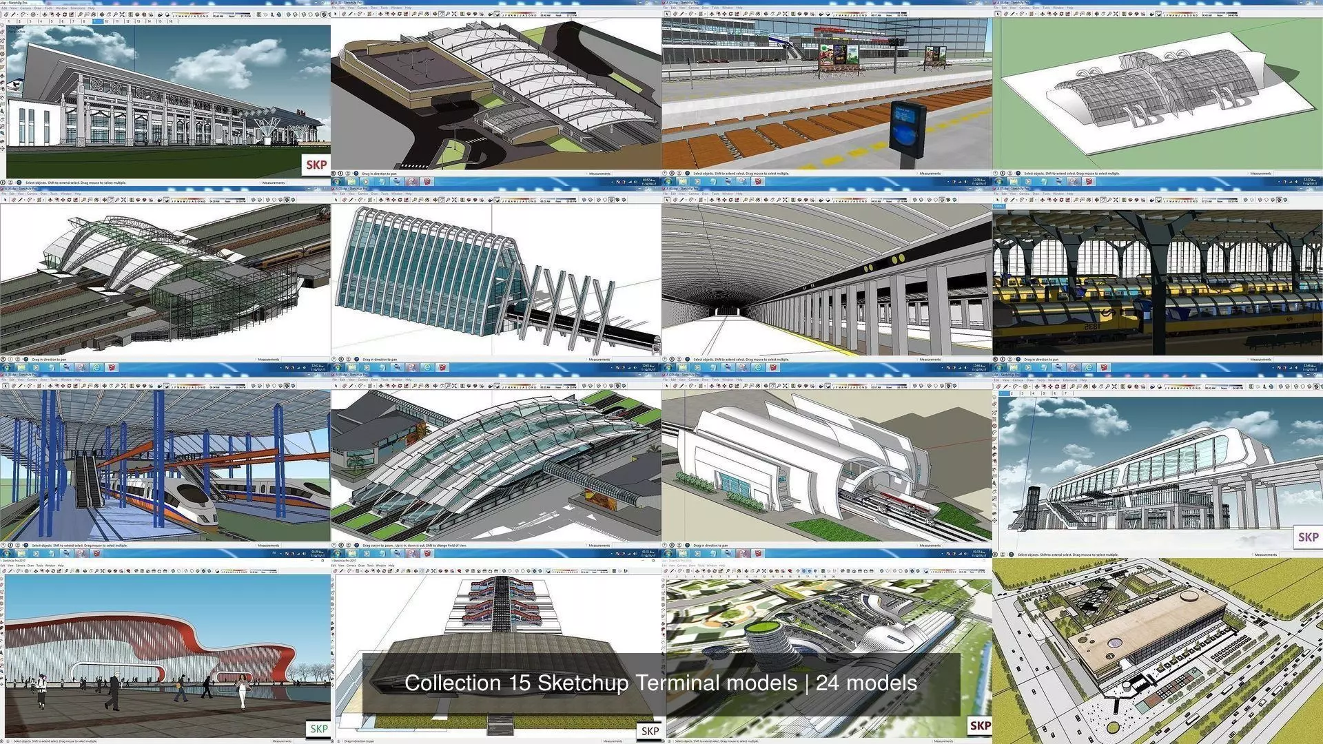 Collection 15 Sketchup Terminal models _1